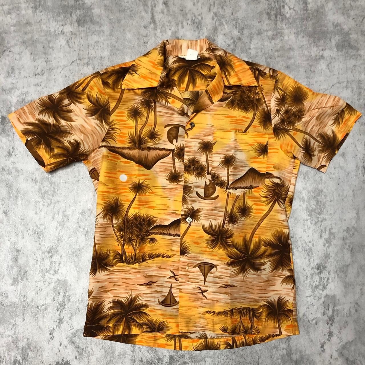 Other 1970s Hawaiian shirt in yellow and brown Size US S / EU 44-46 / 1 - 1 Thumbnail