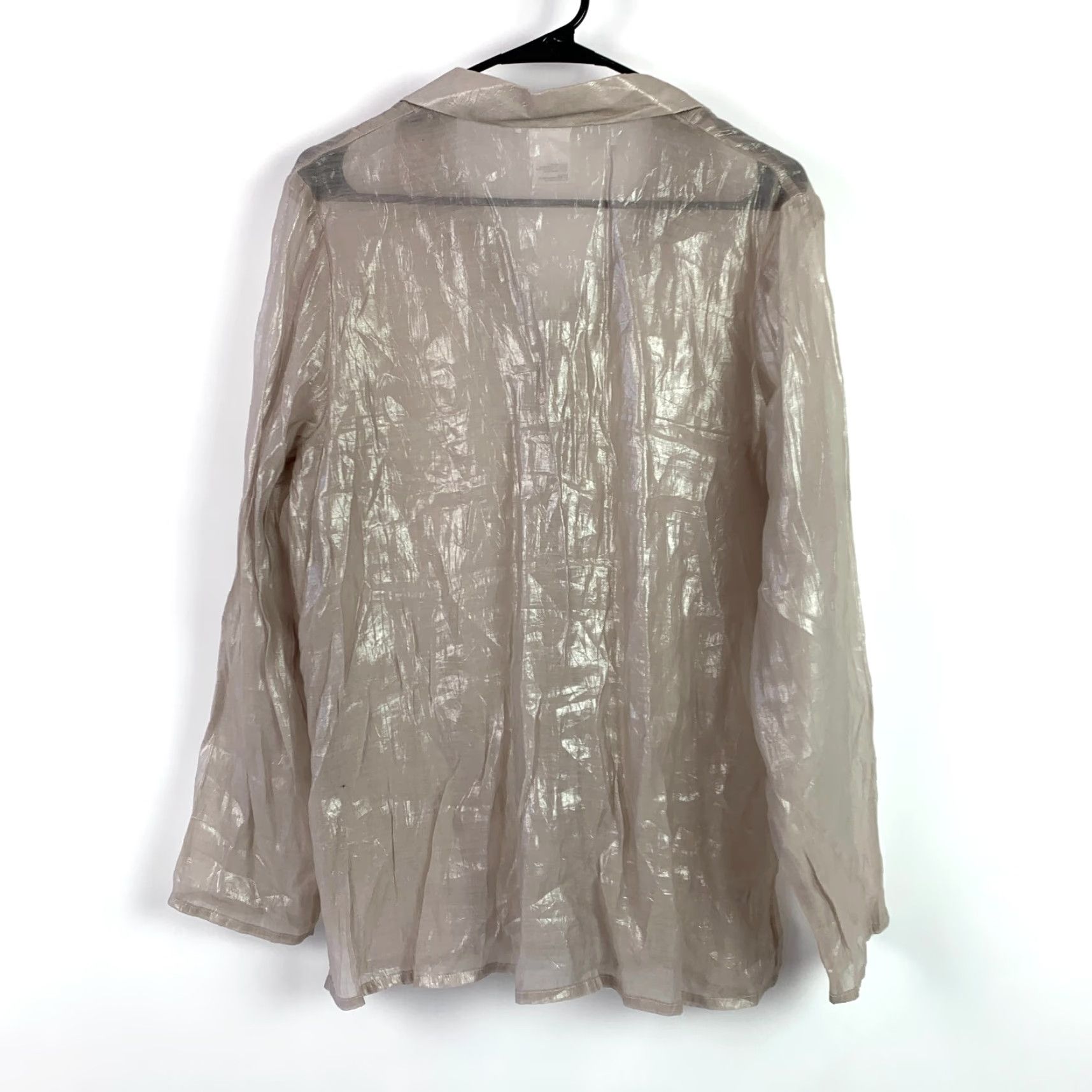 Vintage VINTAGE Eric Casual Shirt Medium Tan 1990s Secretary/Geek Button Down Blouse Ladies Men? Size M / US 6-8 / IT 42-44 - 4 Thumbnail