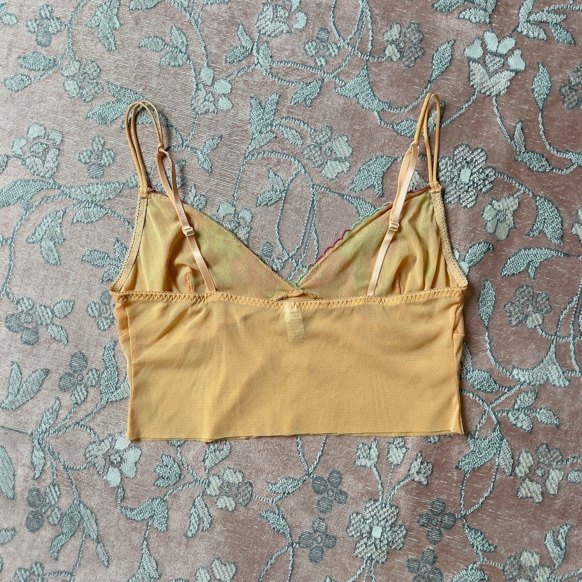 Other × Vintage Adorable Orange Floral Embroidered Mesh Camisole (Large) Size L / US 10 / IT 46 - 3 Thumbnail