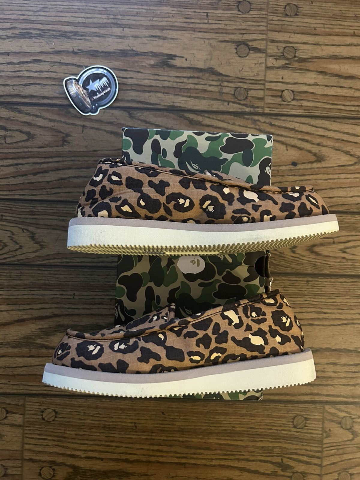 Bape × Suicoke Bape x Suicoke Leopard Camo Fuzzy Slip Ons Size US 9 / EU 42 - 6 Thumbnail