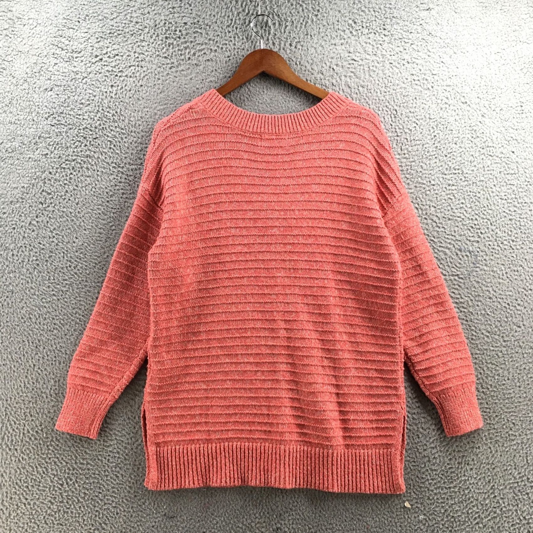 Old Navy Old Navy Sweater Womens M Coral Cotton Knitted Long Sleeve V-Neck Pullover NEW Size M / US 6-8 / IT 42-44 - 7 Thumbnail