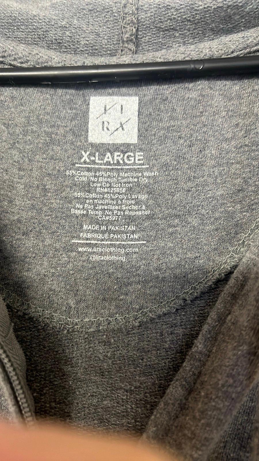 Unknown London Mens Gray Zip-Up Hoodie with Cactus and Sunset Design Size XL / US 12-14 / IT 48-50 - 4 Thumbnail