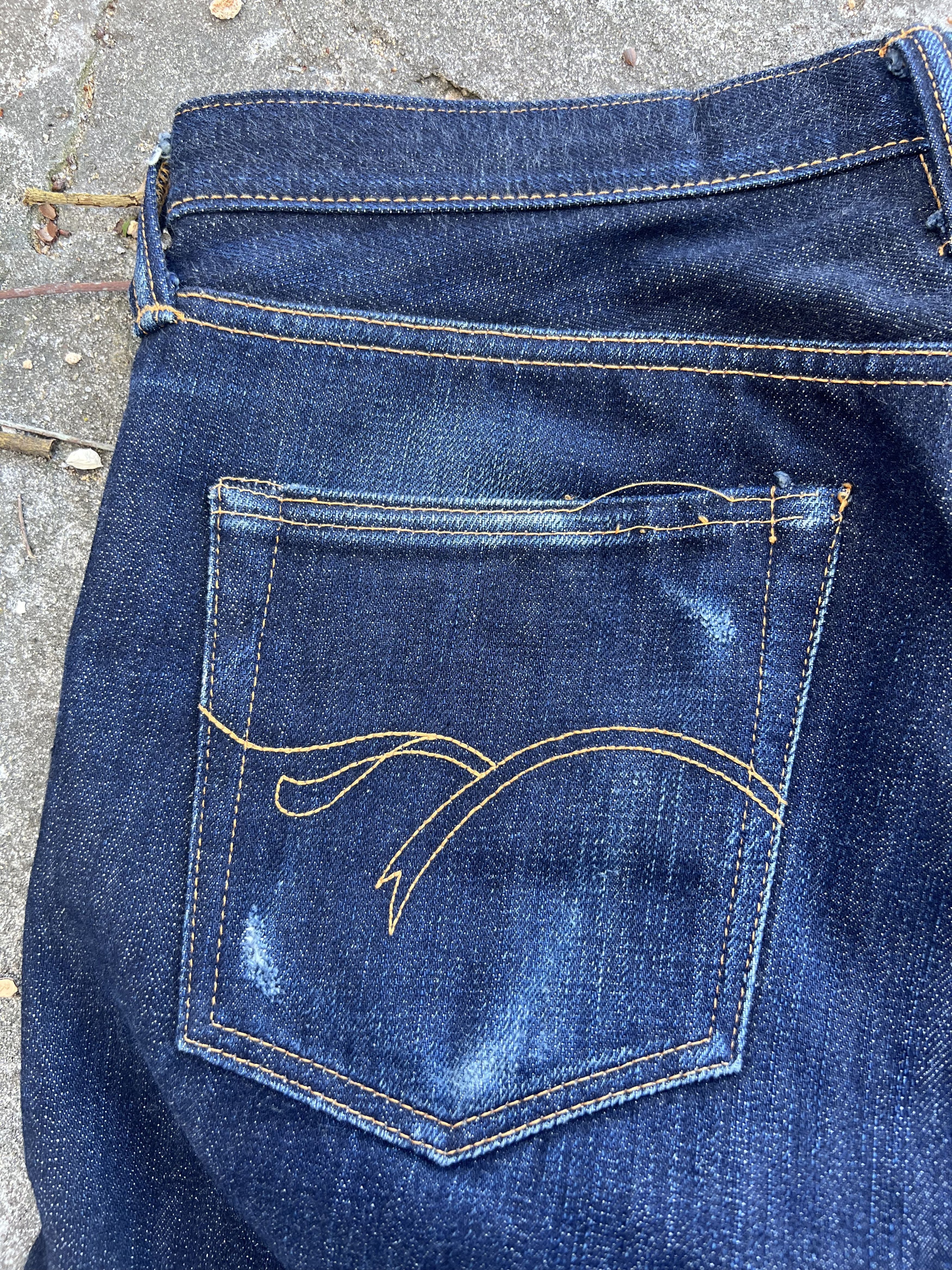 The Flat Head The Flat Head 3009 Made In Japan 14.5oz Selvedge Jeans 33x36 Size US 33 - 17 Thumbnail