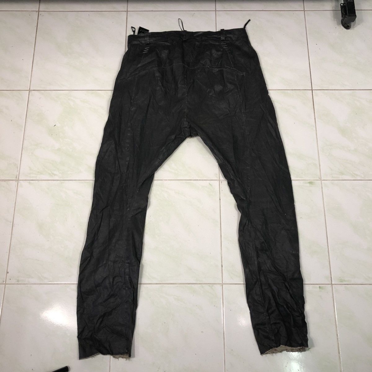Japanese Brand Masnada Made in Italy Wax Biker Pants Parachute Bondage Size US 32 / EU 48 - 2 Thumbnail