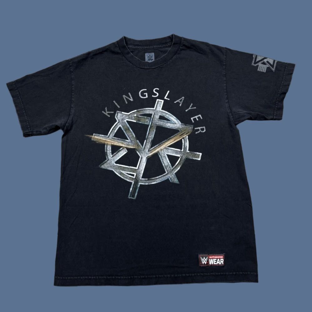 Vintage VINTAGE WWE Seth Rollins Graphic Tee Black Short Sleeve Mens M Shirt Size US 31 - 1 Thumbnail