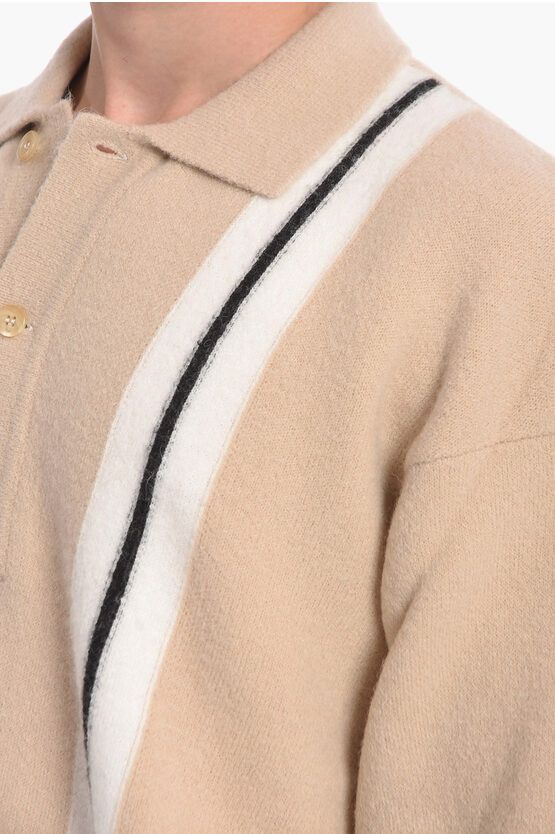 Palm Angels o1y0325 Polo Sweater in Beige Size US XS / EU 42 / 0 - 2 Thumbnail