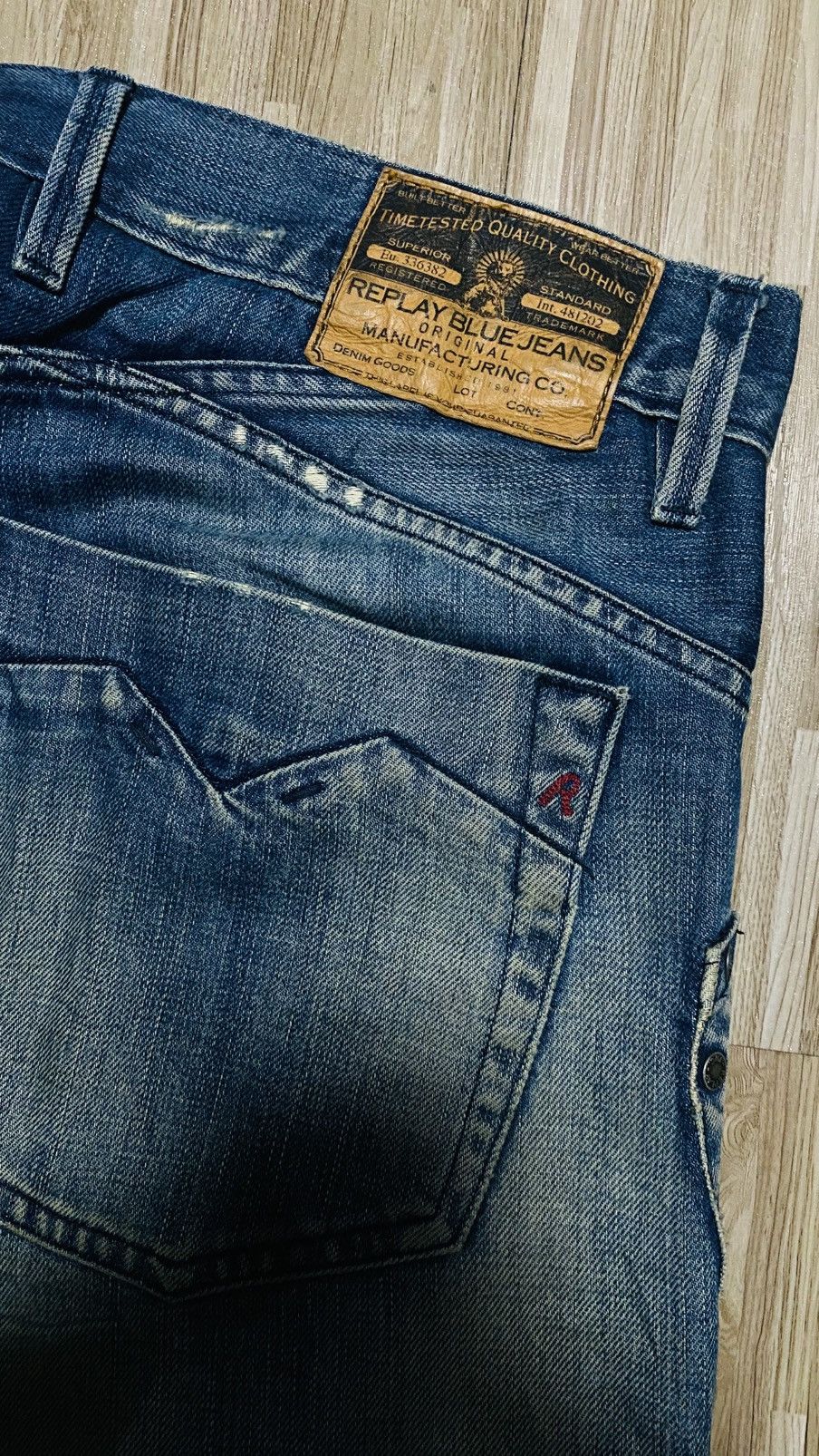 Vintage 💥VINTAGE JEANS💥REPLAY FLARE MADE IN TUNISIA💥 Size US 34 / EU 50 - 19 Thumbnail