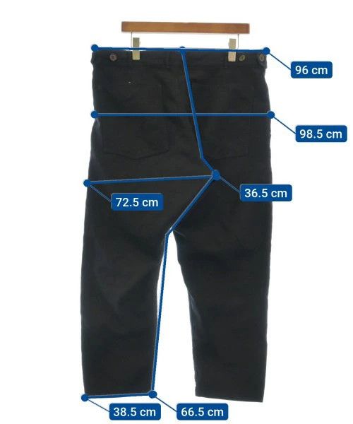 Comme des Garcons Homme Deux Cropped Pants Polyester Plain Zipper Full Length Navy Blue Size US 38 / EU 54 - 3 Thumbnail