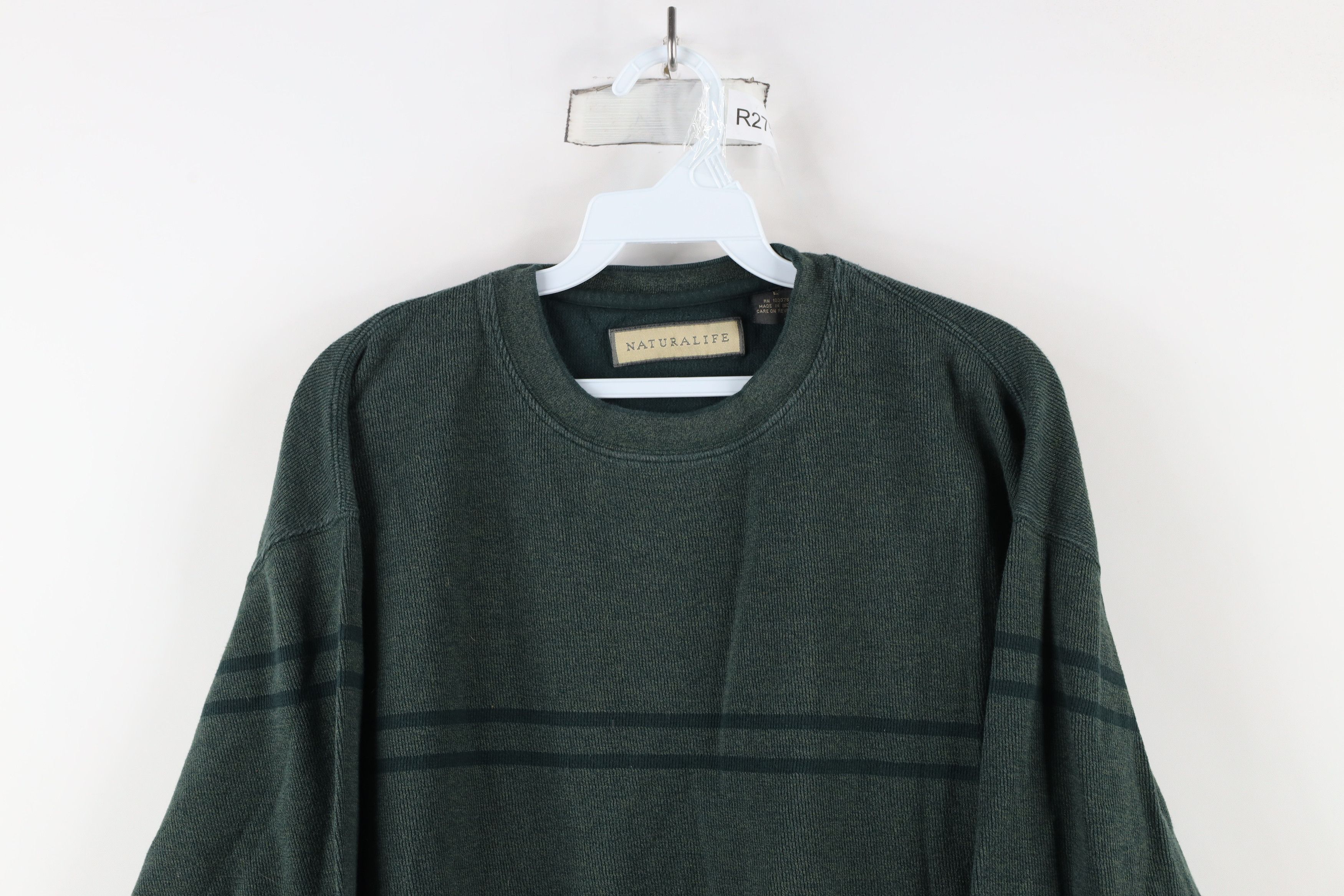 Vintage Vintage 90s Streetwear Ribbed Knit Long Sleeve T-Shirt Size US L / EU 52-54 / 3 - 2 Thumbnail