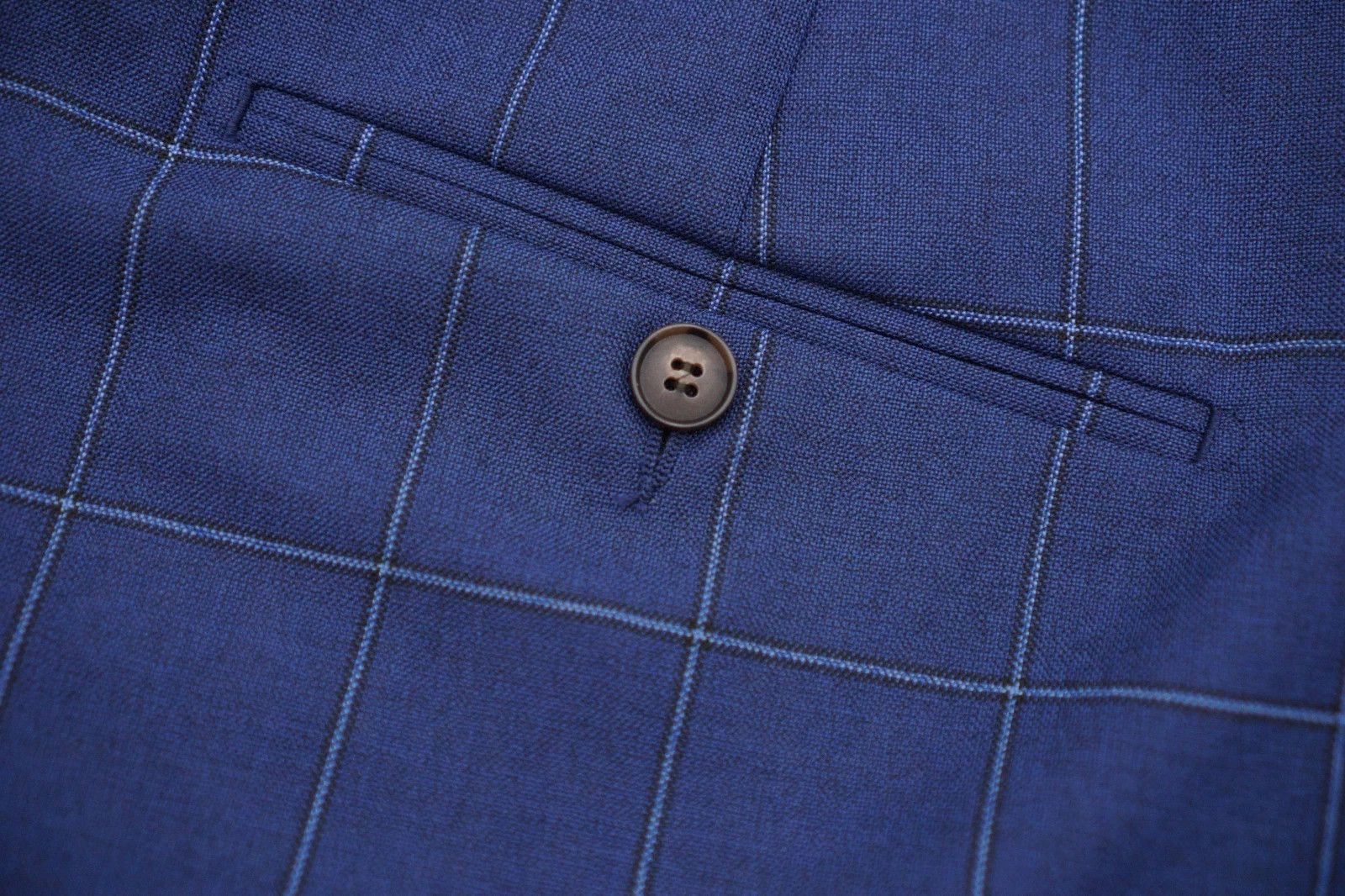 Suitsupply Men Suitsupply Trousers Navy Blue Brescia Wool & Mohair US46 Size 46R - 5 Thumbnail