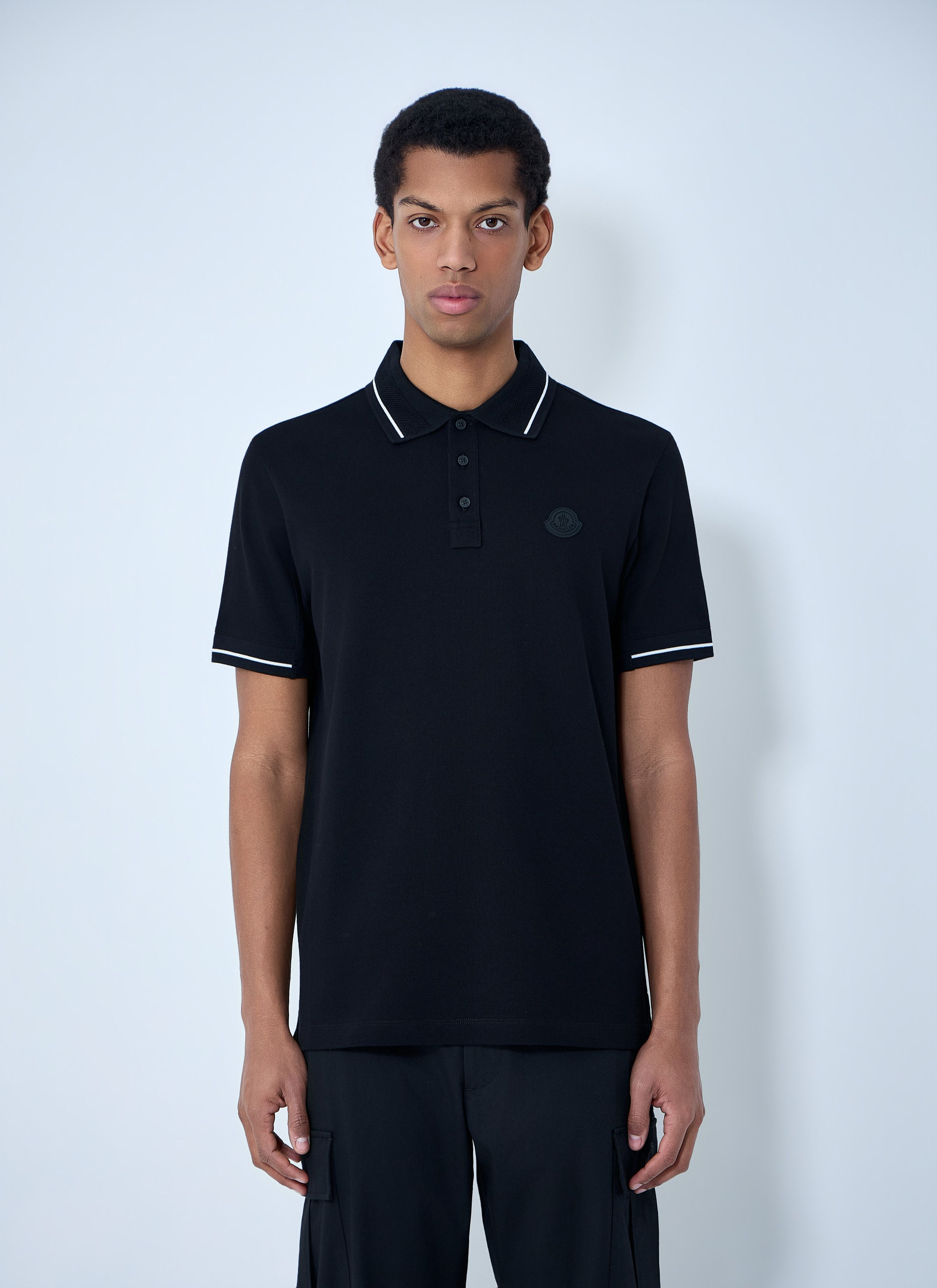 Moncler Logo Motif Polo Shirt Size US M / EU 48-50 / 2 - 1 Thumbnail