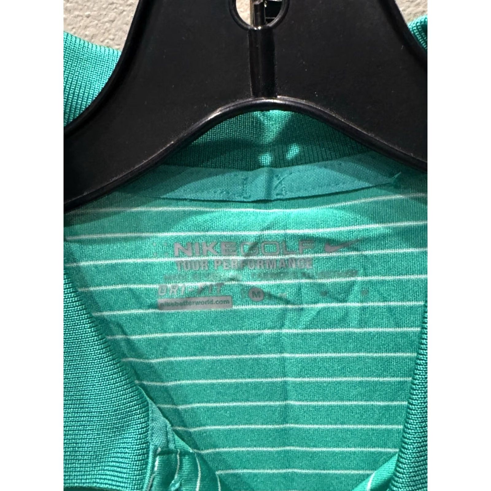Nike Nike Golf Polo Shirt M Sea Green Stripe Short Sleeve Mens Medium Polo Shirt Size US M / EU 48-50 / 2 - 4 Thumbnail
