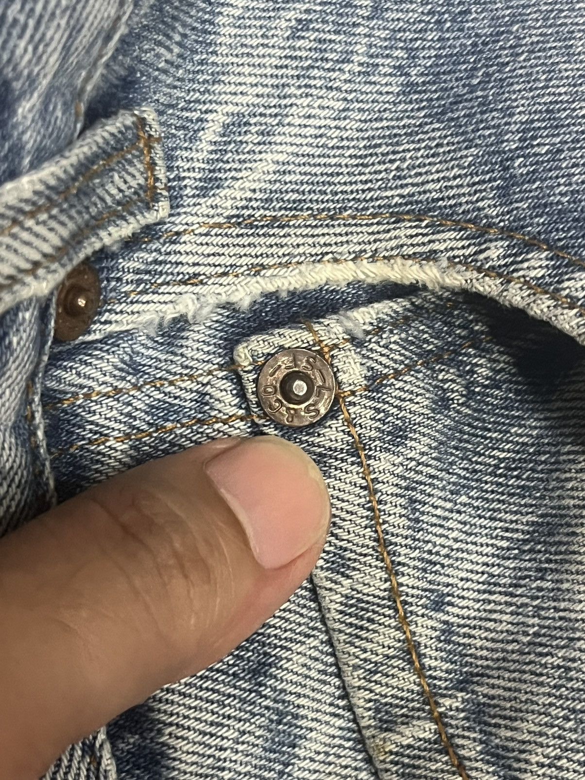Levi's ⚡️Vintage⚡️80s Levi’s 501 Destroy Buttonfly Blue Washed Jeans Size US 30 / EU 46 - 10 Thumbnail