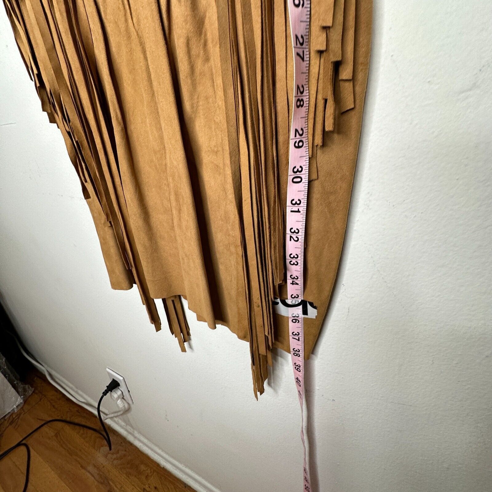 Other Belair Calvi Camel Goat Suede Sleeveless Fringed Dress T2 Size XS / US 0-2 / IT 36-38 - 12 Thumbnail