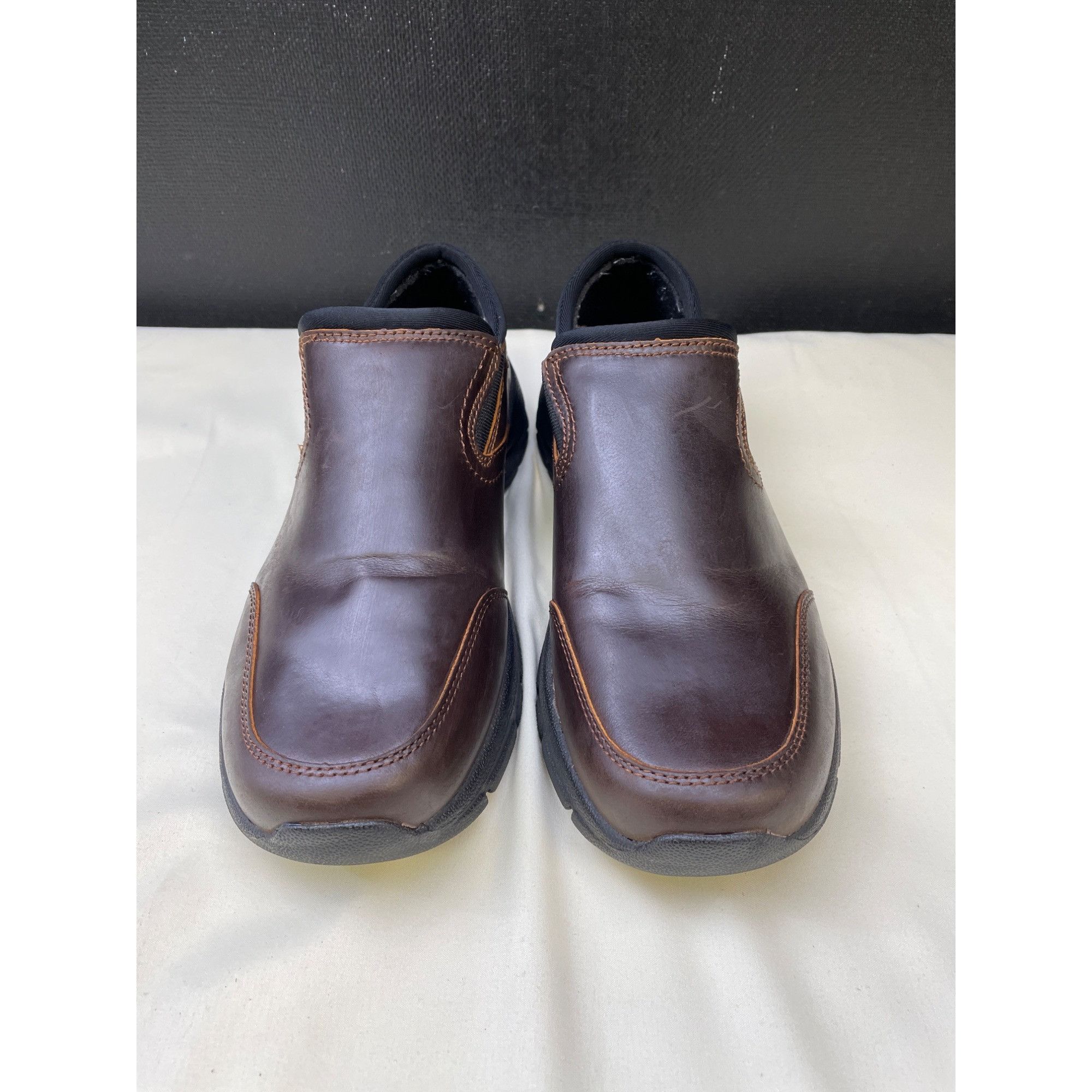 Lands' End Lands End Women's Leather Brown Comfort Slip on Shoes Size 9 Size US 9 / IT 39 - 3 Thumbnail