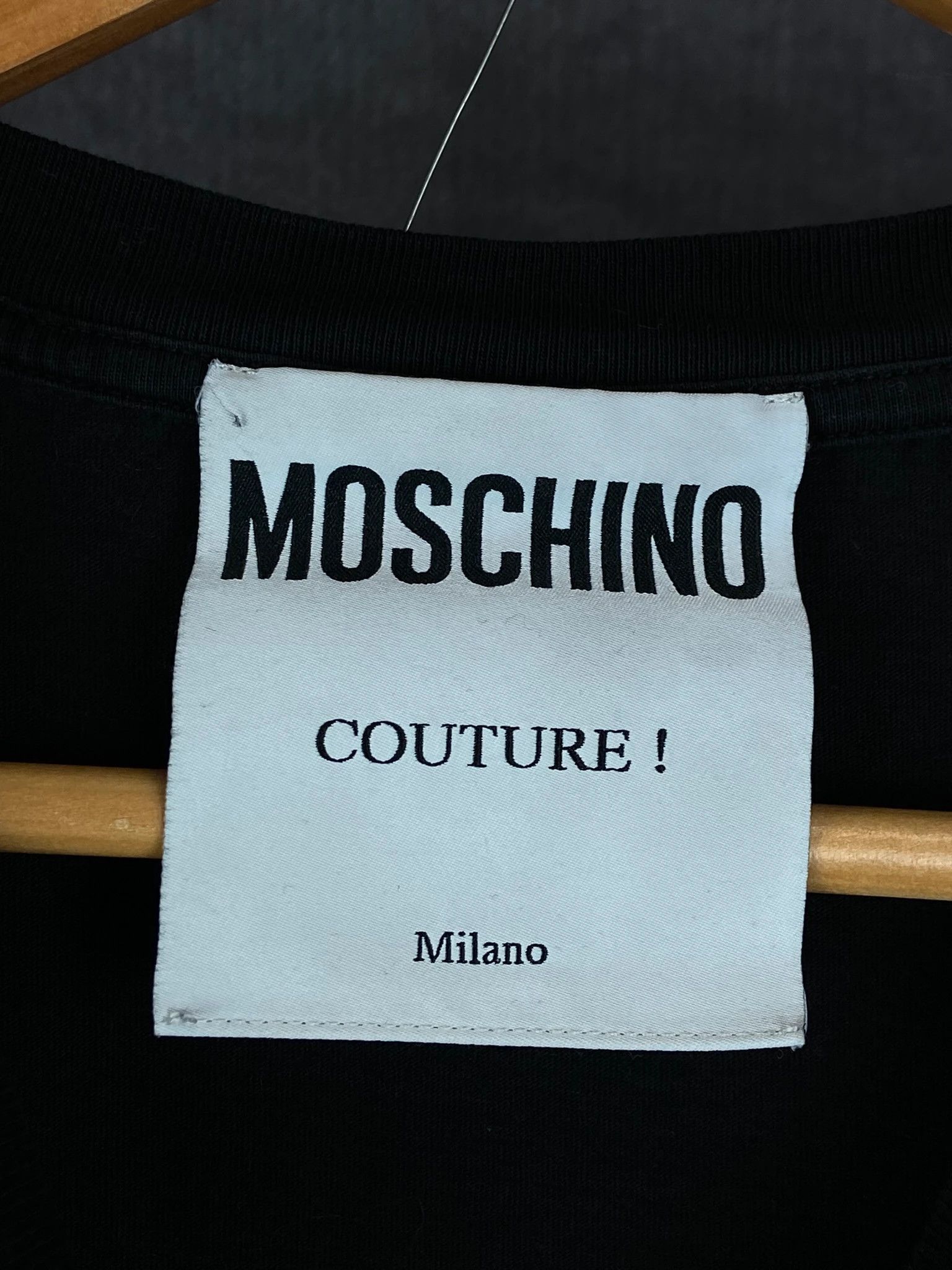 Moschino Moschino Couture Milano Black Tee M High End Size US M / EU 48-50 / 2 - 5 Thumbnail