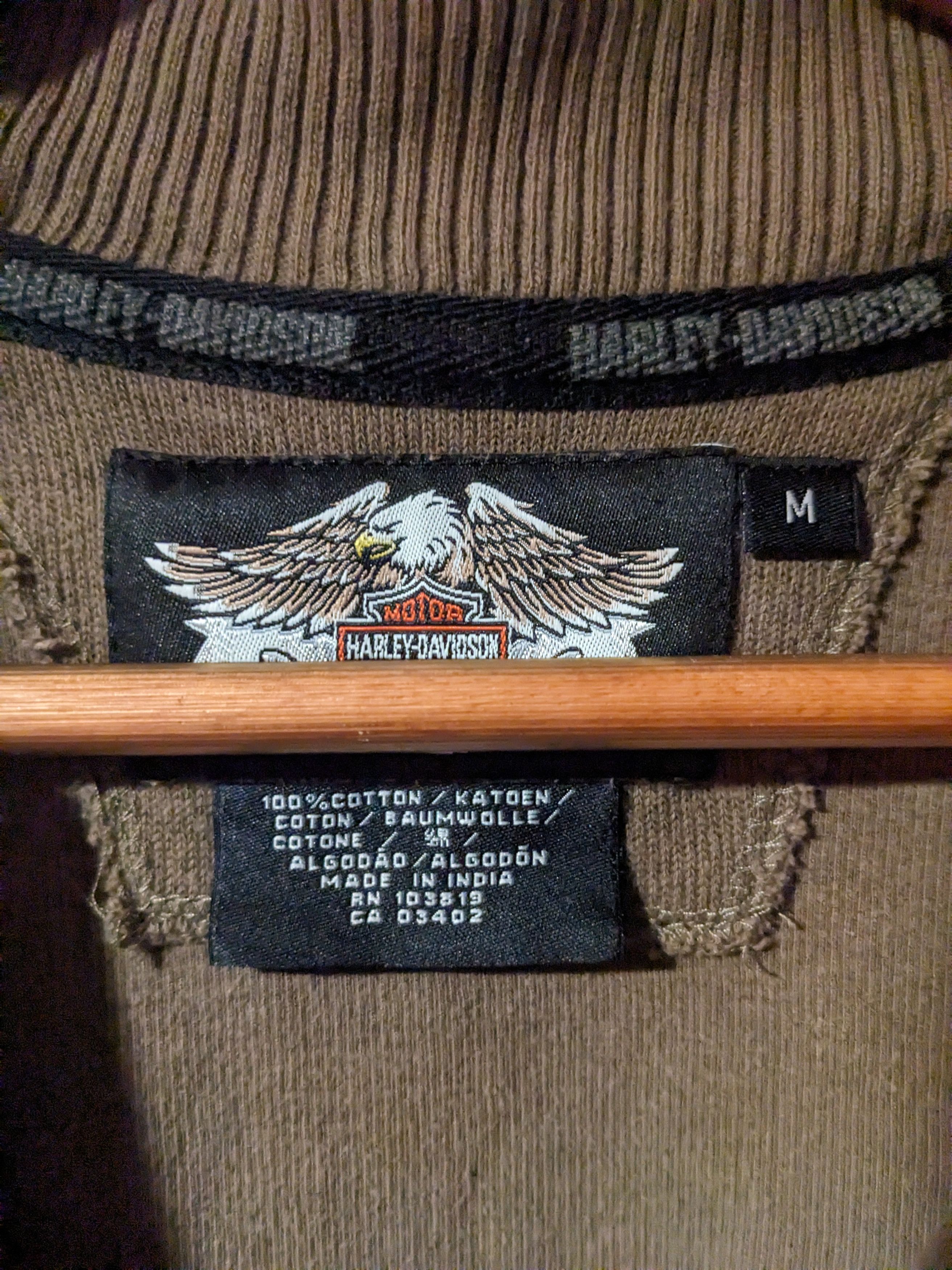 Harley Davidson × Vintage Vintage Y2K Harley Davidson Motorcycle 1/4 Zip Sweater Size US M / EU 48-50 / 2 - 3 Thumbnail
