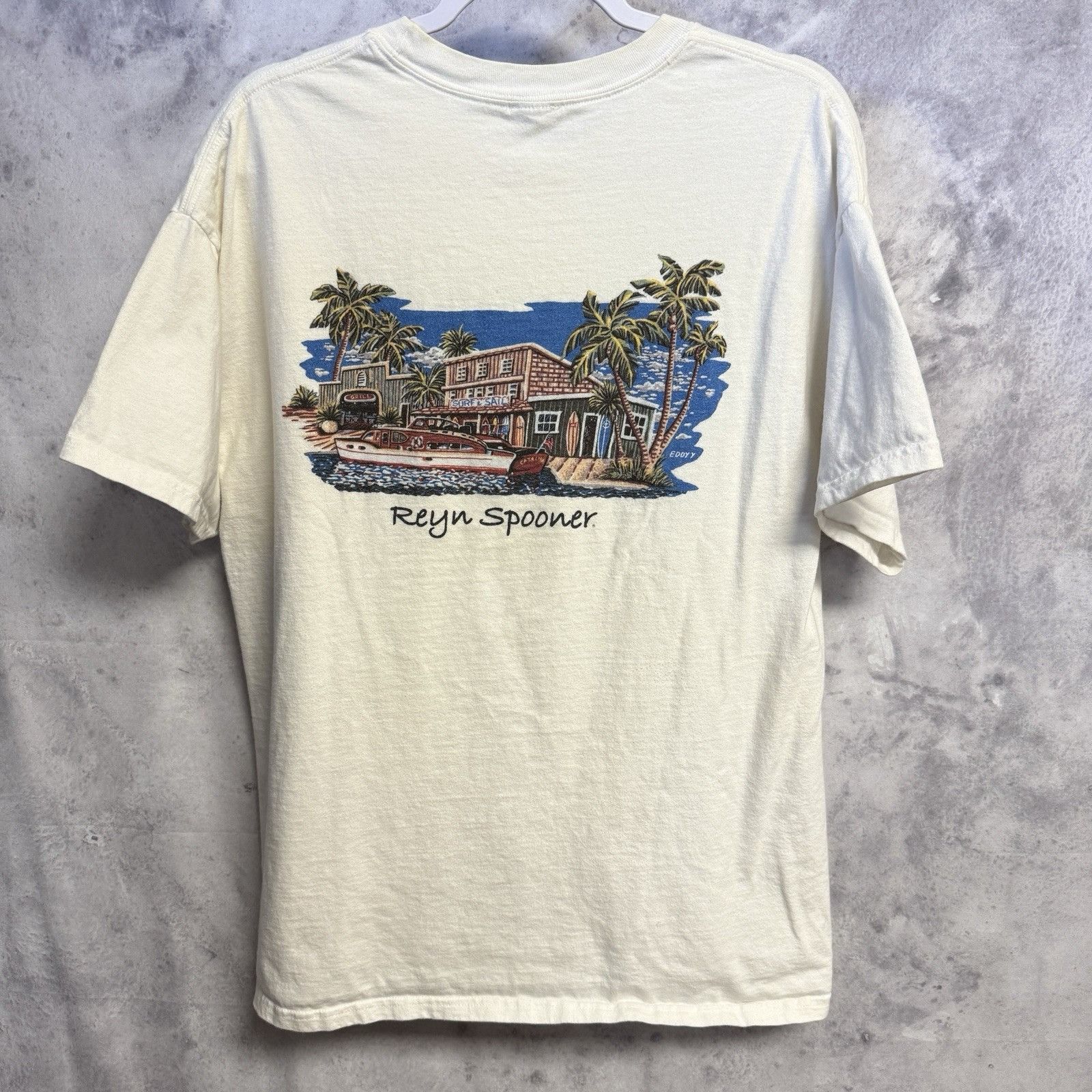 Reyn Spooner Vintage Reyn Spooner T Shirt Mens XL White Short Sleeve Beac Size US XL / EU 56 / 4 - 1 Thumbnail