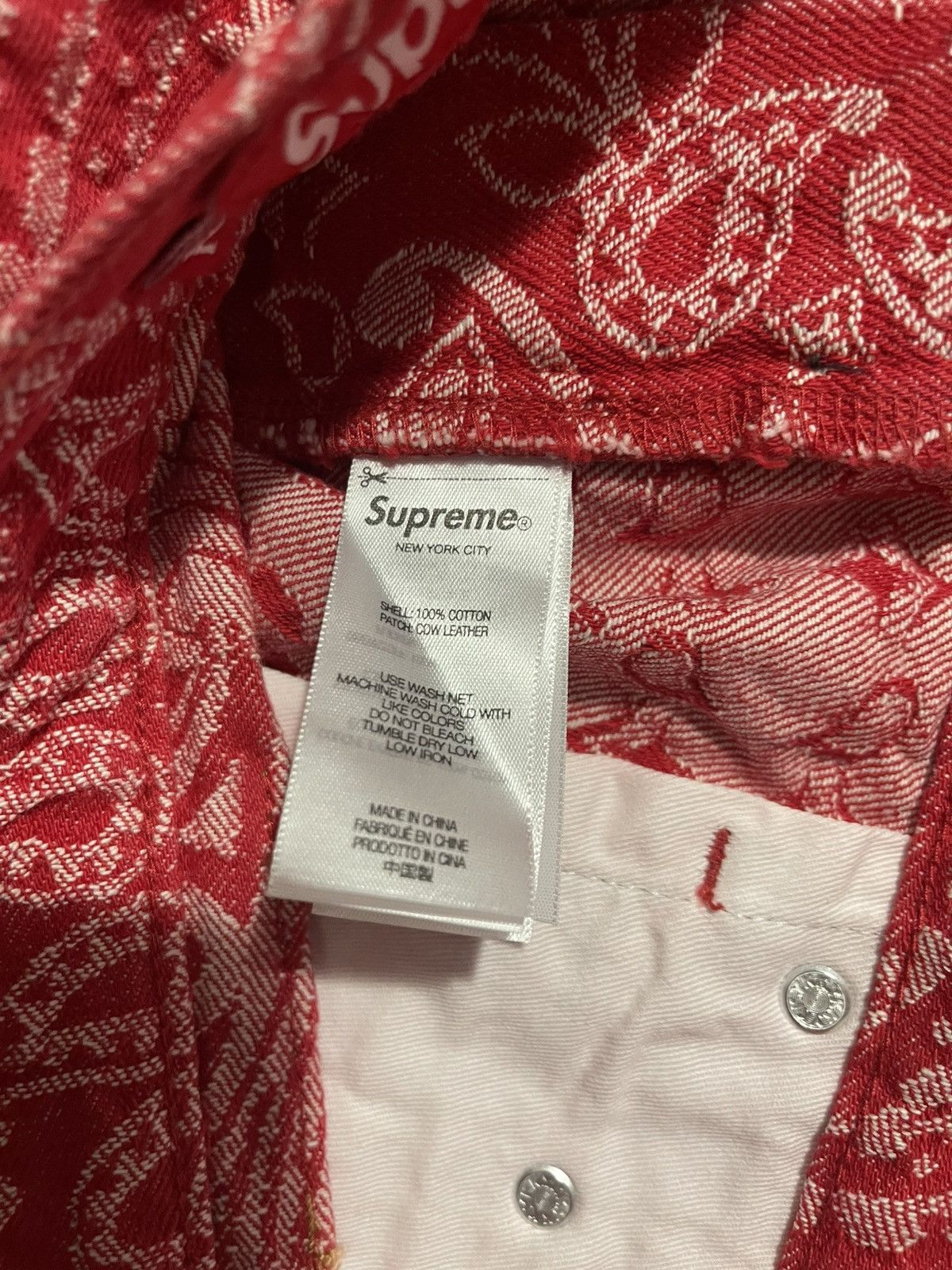 Supreme Supreme Bandana Jacquard Baggy Jean Red size 32 Size US 32 / EU 48 - 5 Thumbnail