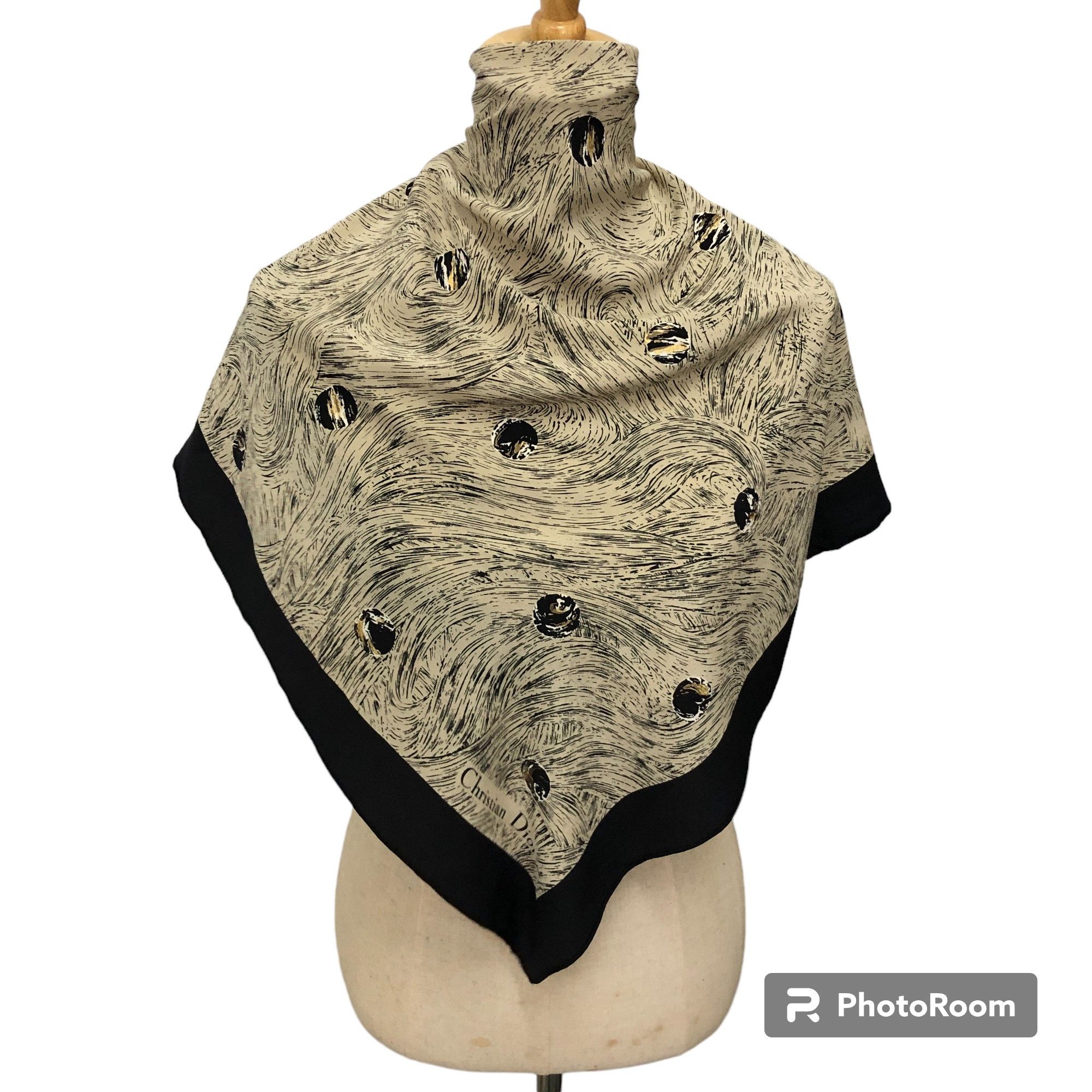 Christian Dior Monsieur Christian Dior Floral Hand Rolled Silk Scarf M1162 Size ONE SIZE - 1 Thumbnail