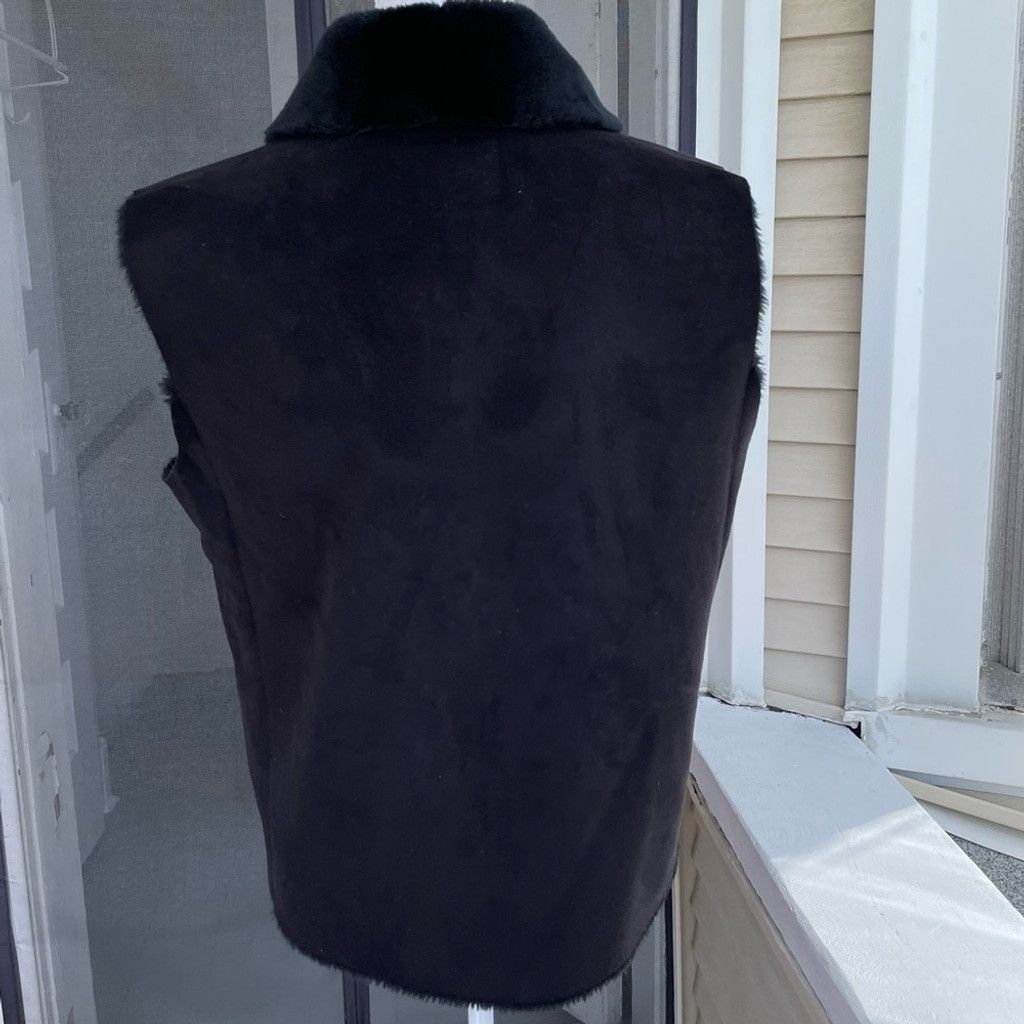 Lauren Ralph Lauren Lauren Ralph Lauren Faux Vegan Suede & Fur Line Vest Size LP Size L / US 10 / IT 46 - 5 Thumbnail