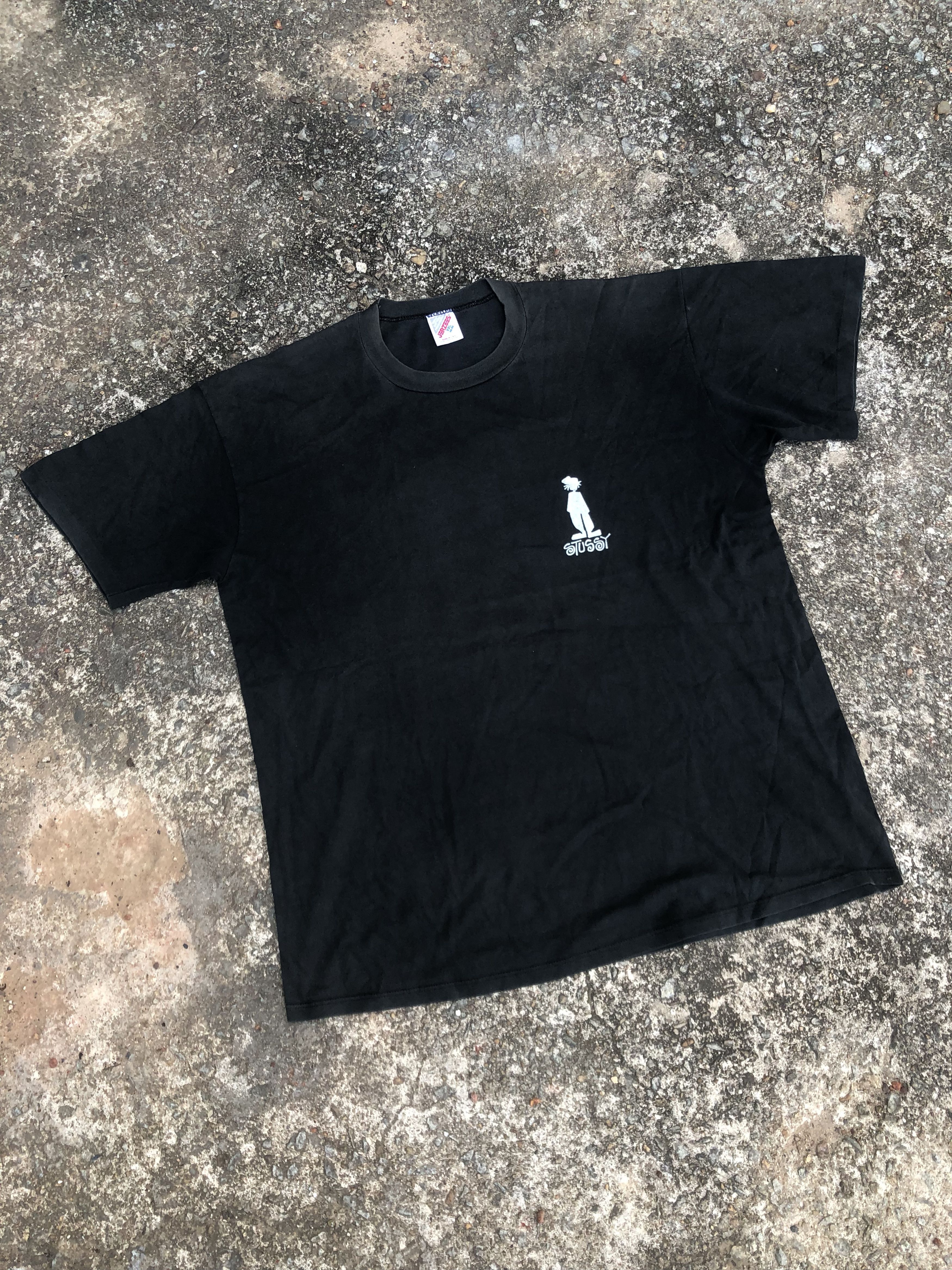 Vintage 🔥Vintage OG 90s STUSSY 'Stickman' Streetwear Skate T-Shirt Size US XXL / EU 58 / 5 - 2 Thumbnail