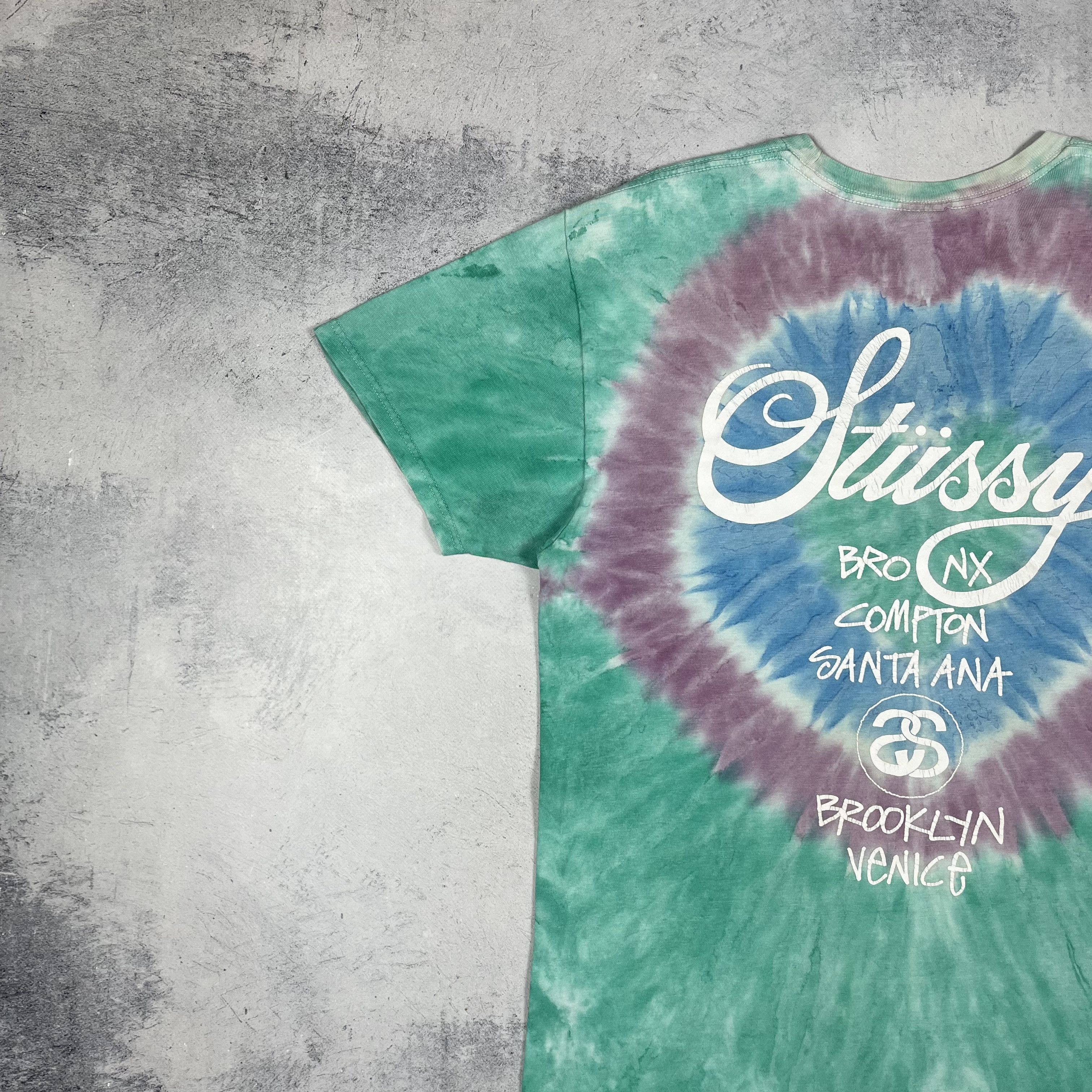 Stussy Vintage Stussy World Tour Big Logo Tie-Dye T Shirt 00’s Size US M / EU 48-50 / 2 - 18 Thumbnail
