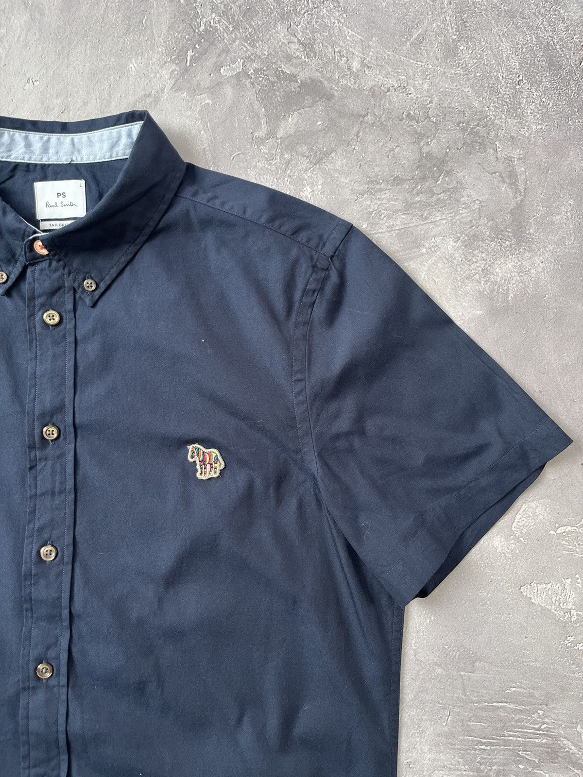 Paul Smith Paul Smith Tailored Fit Zebra Logo Short Sleeve Button Shirt Size US L / EU 52-54 / 3 - 2 Thumbnail