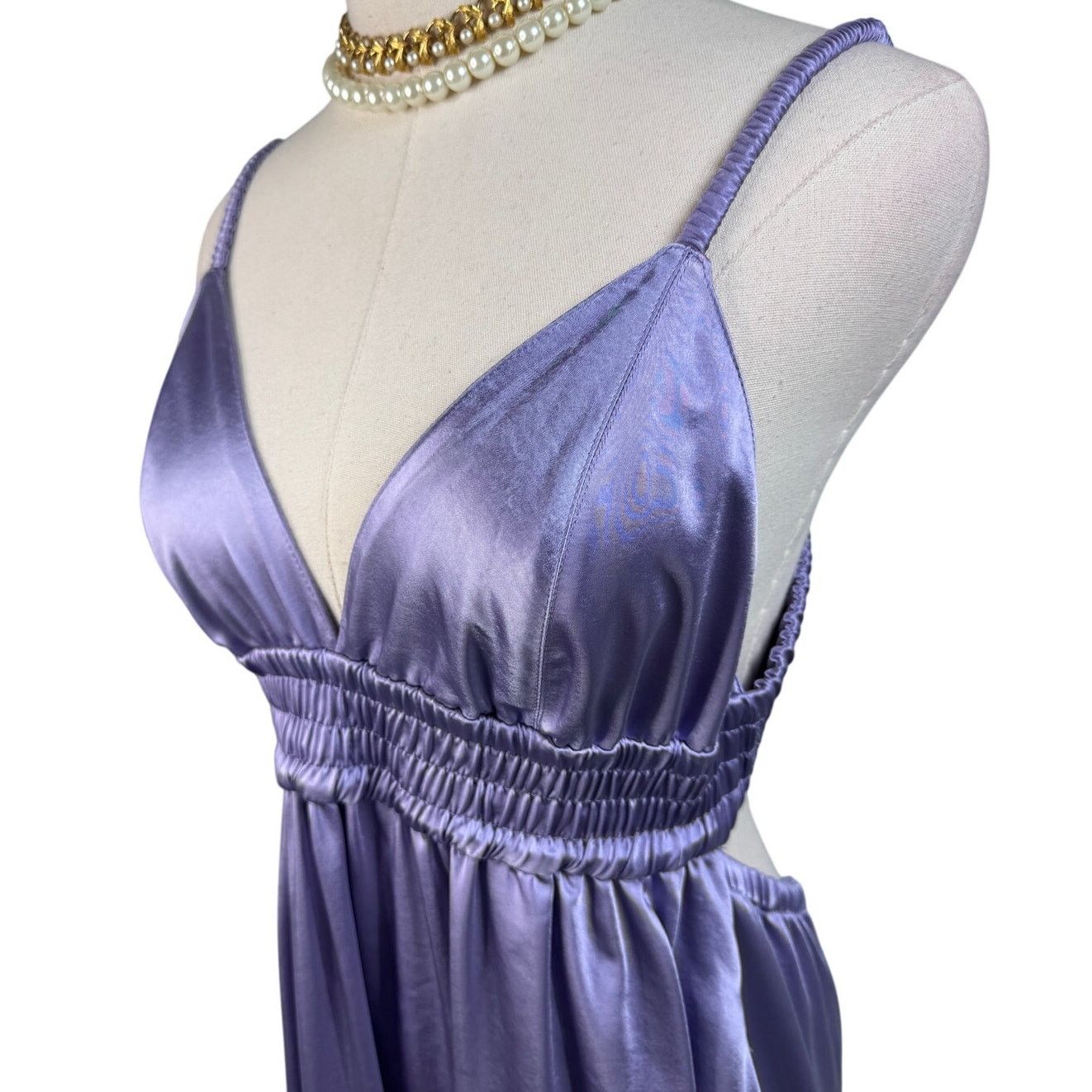 A.L.C. ALC A.L.C. Rhodes Cut-Out Satin Midi Dress Purple size 14 Size XL / US 12-14 / IT 48-50 - 7 Thumbnail