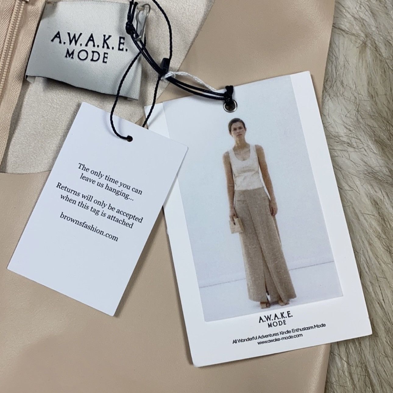 A.W.A.K.E. MODE Faux Leather Tank in Nude Size S / US 4 / IT 40 - 6 Thumbnail