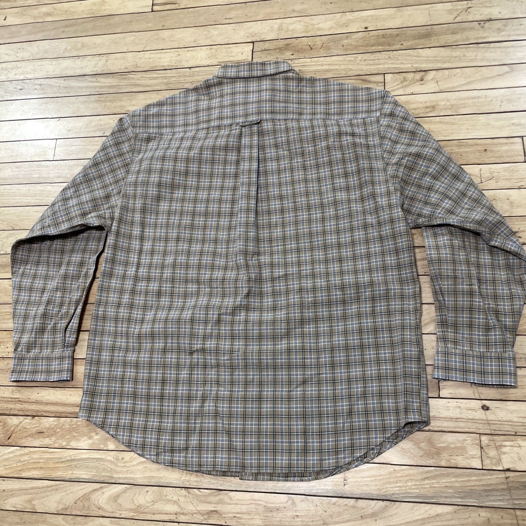 Eddie Bauer VINTAGE Eddie Bauer Button-Up Shirt Men XL Twill Canvas Pockets 90s Y2k Outdoor Tan Gold Brown Plaid Size US XL / EU 56 / 4 - 2 Thumbnail