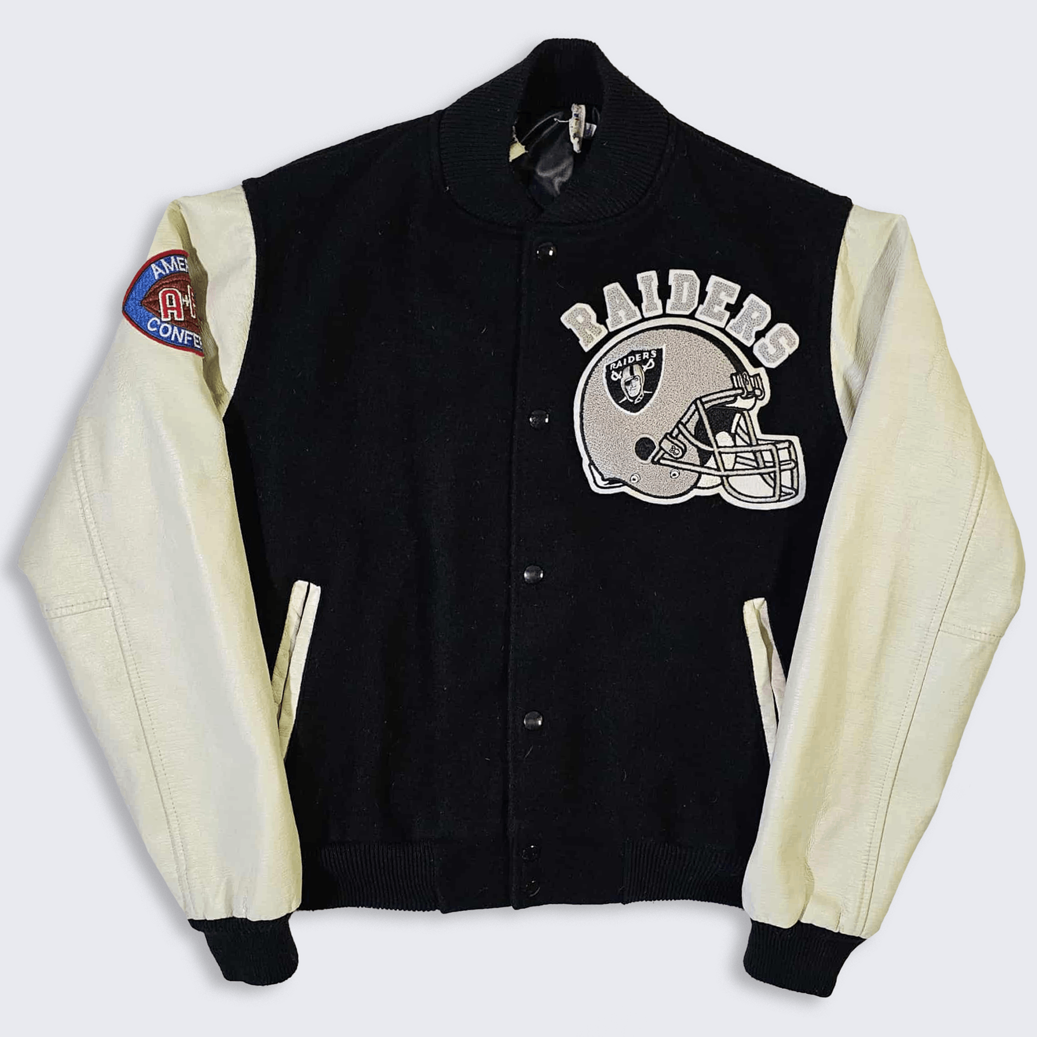 NFL Los Angeles Raiders Vintage 80s Chalk Line Varsity Jacket Size US S / EU 44-46 / 1 - 2 Thumbnail