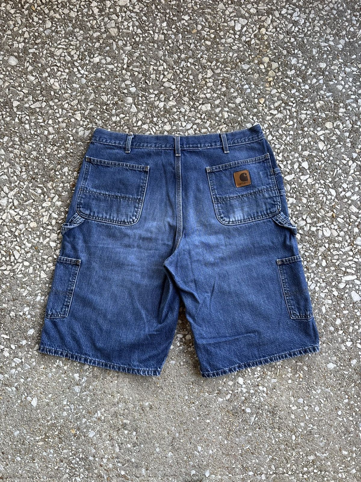 Carhartt × Vintage Baggy Carhartt Denim Carpenter Shorts Denim Carhartt Shorts Size US 36 / EU 52 - 2 Thumbnail
