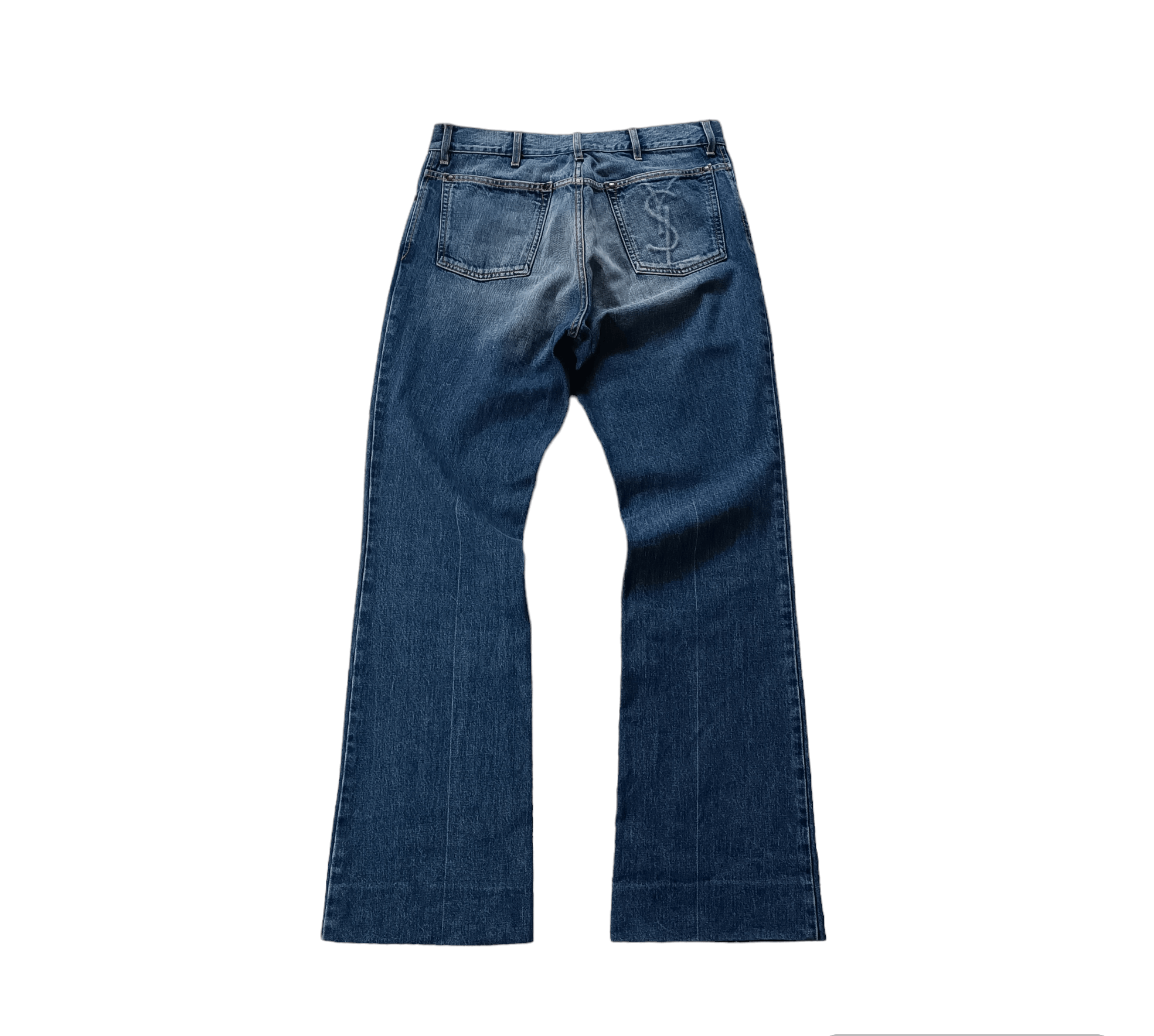 Yves Saint Laurent Italy Yves Saint Laurent Flared Denim Jeans Size 32" / US 10 / IT 46 - 2 Thumbnail
