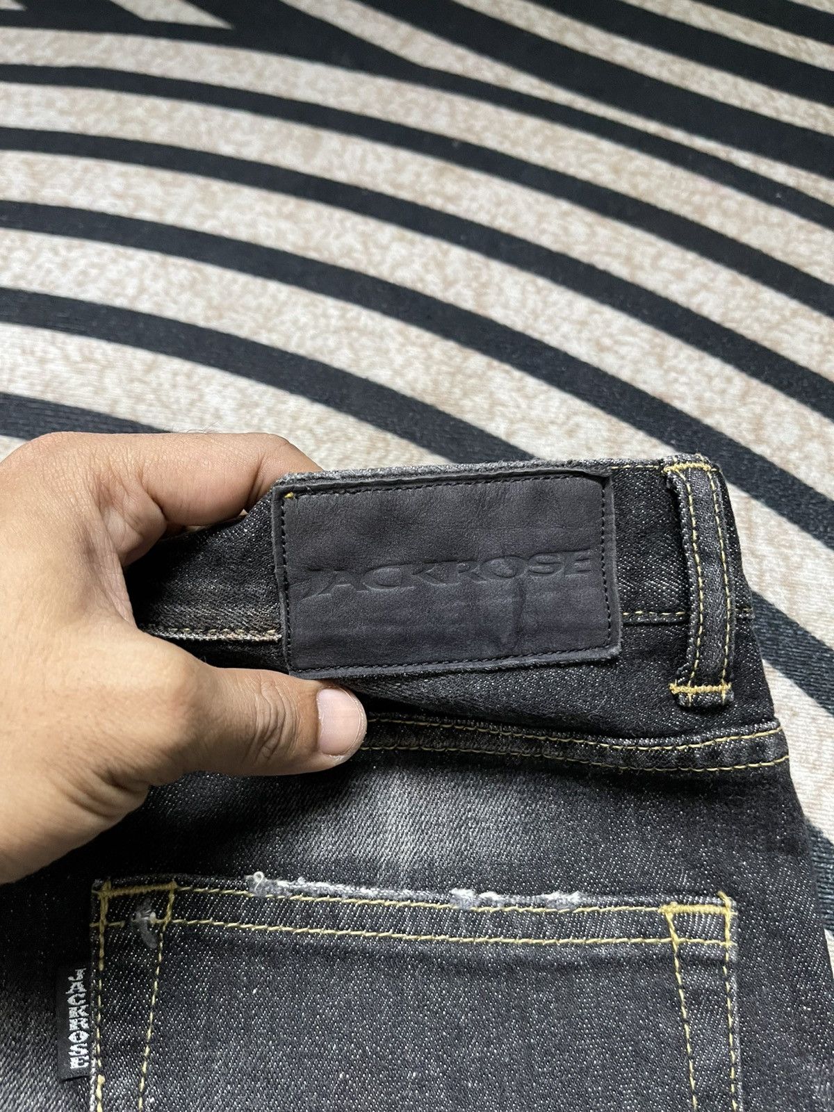JACKROSE 2000s JACKROSE DISTRESSED DENIM JEANS RARE DESIGN Size US 32 / EU 48 - 17 Thumbnail