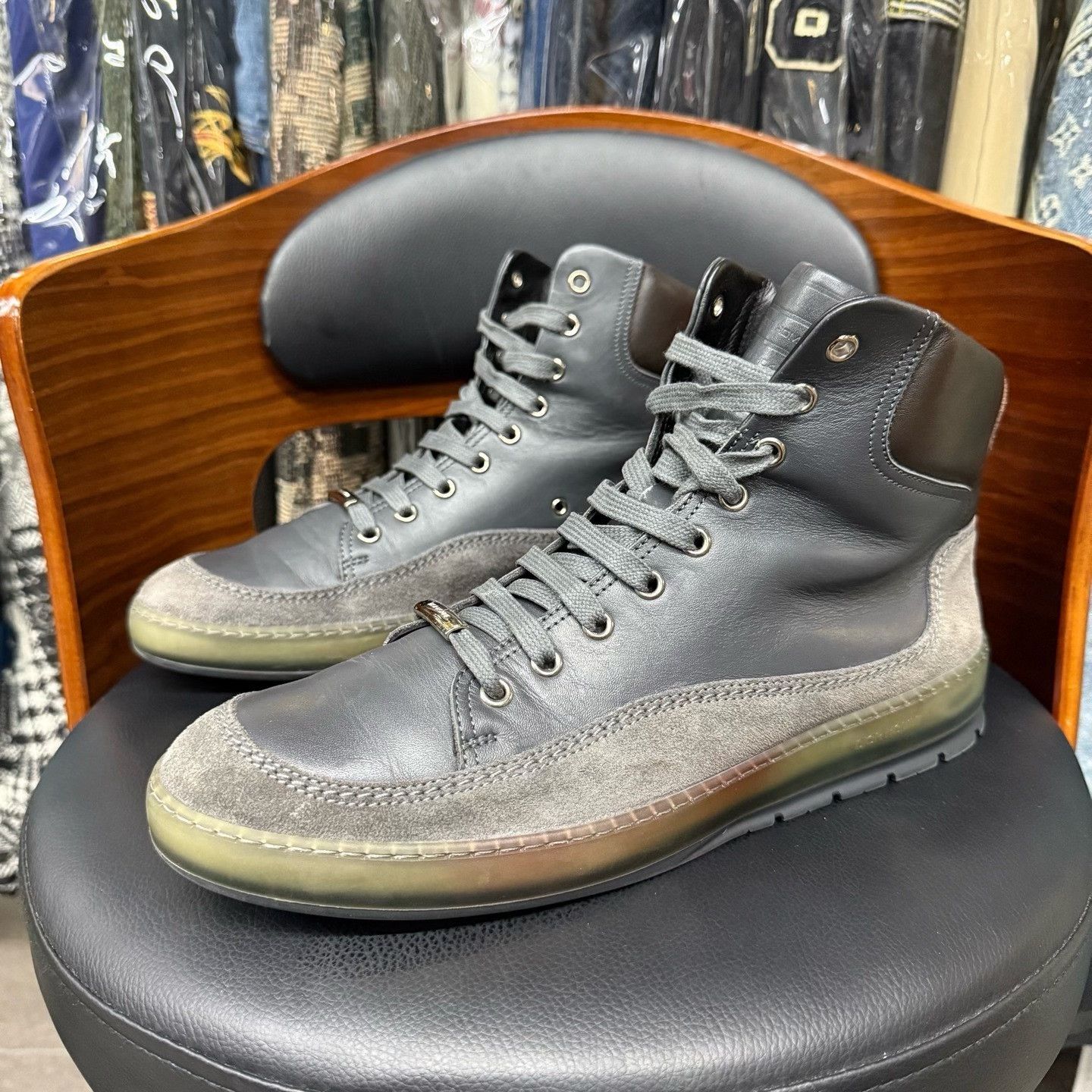 Dior Dior Casual Gray Hitop Sneakers 42 Men Size US 9 / EU 42 - 1 Thumbnail