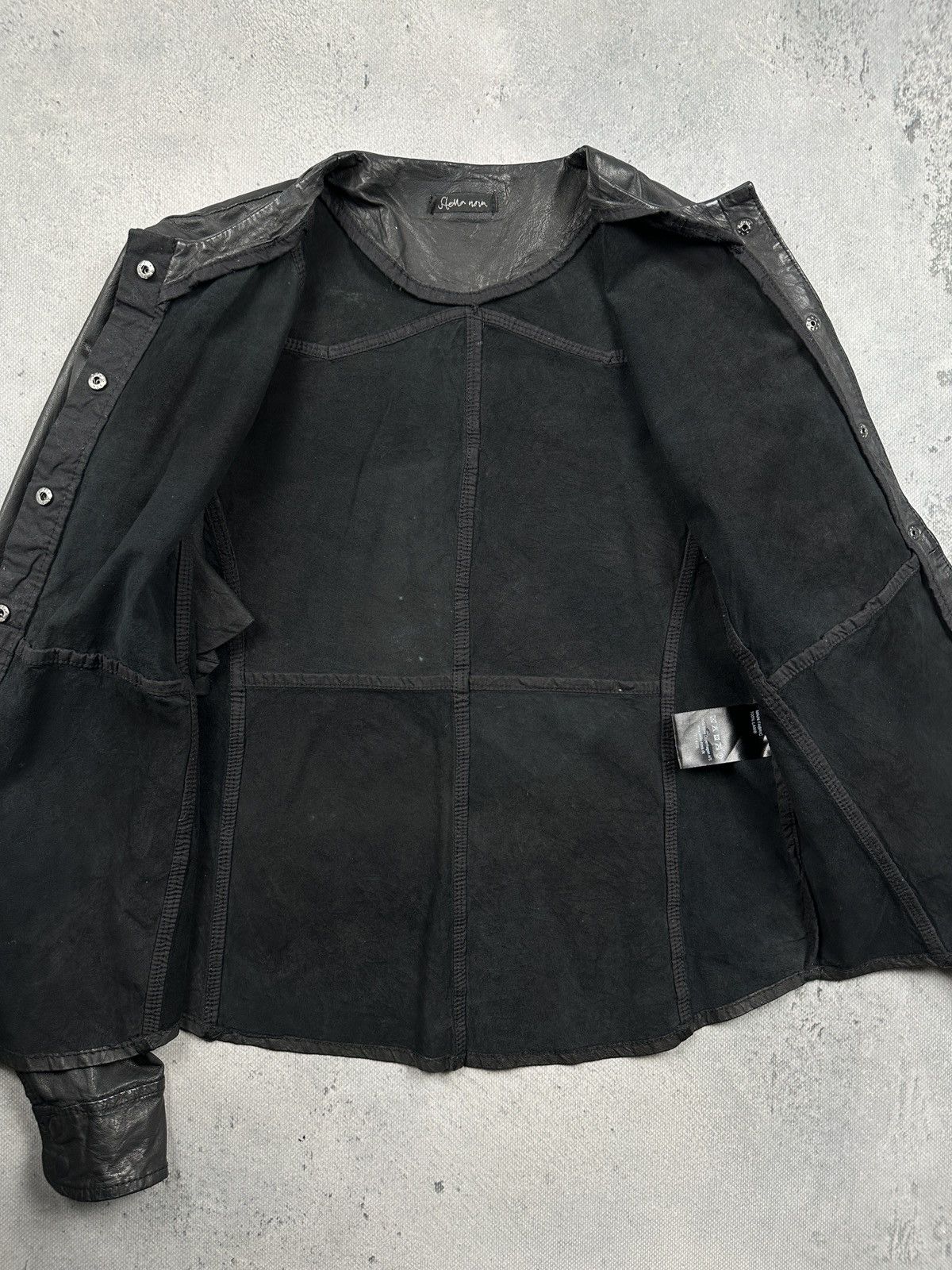 If Six Was Nine Vintage Stella Nova Black Lamb Leather Minimal Jacket Size S / US 4 / IT 40 - 2 Thumbnail