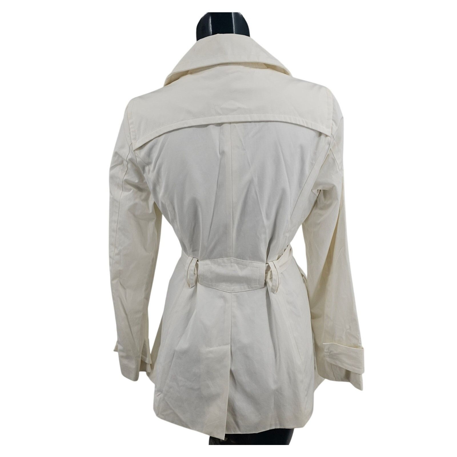 Express NEW Express Ivory White Midi Trench Coat jacket M 3608 Size M / US 6-8 / IT 42-44 - 2 Thumbnail