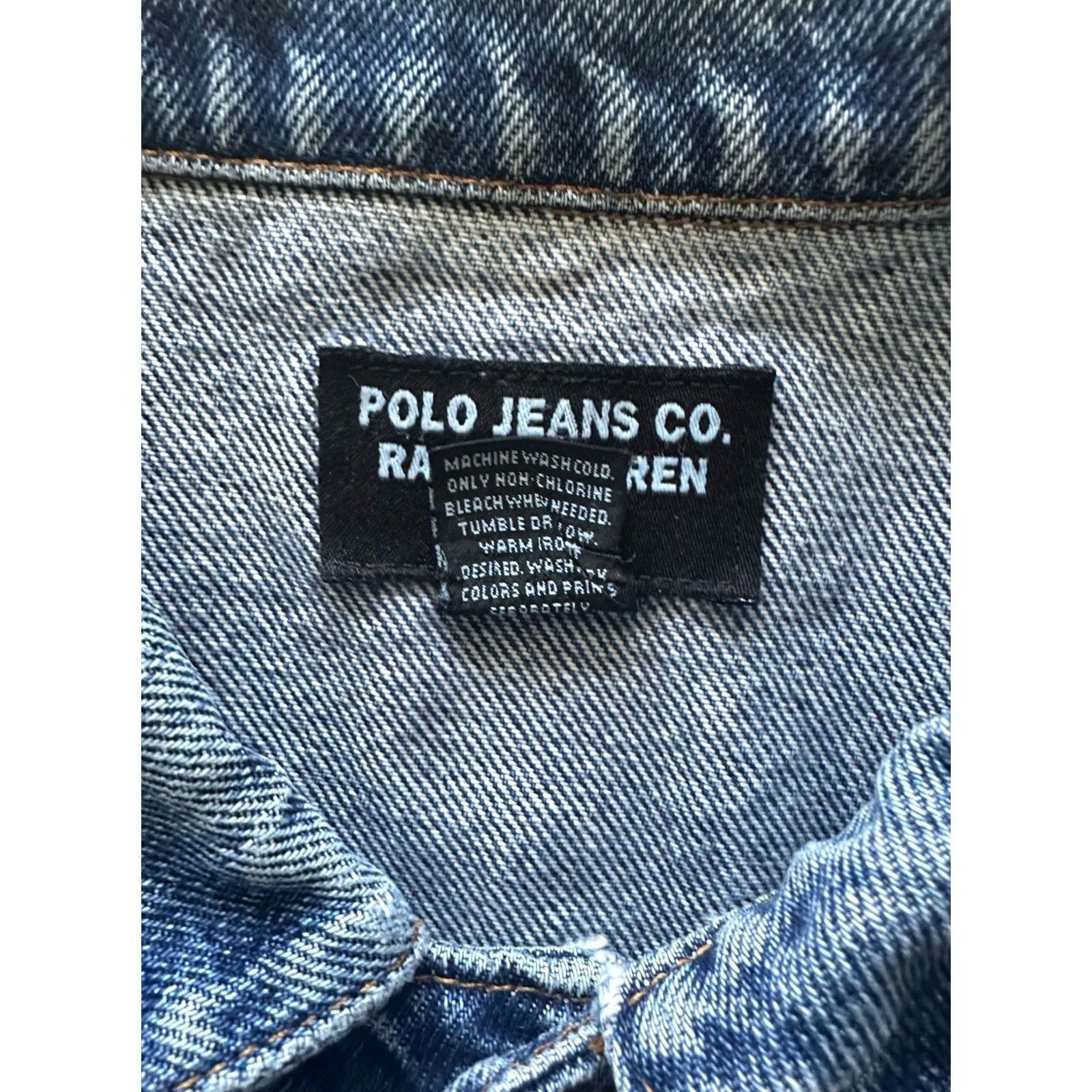 Polo Ralph Lauren VINTAGE Polo Jeans Co Ralph Lauren Men Jacket Denim Size L Blue Bomber 90s Classic Trucker Denim Jacket Size US L / EU 52-54 / 3 - 6 Thumbnail