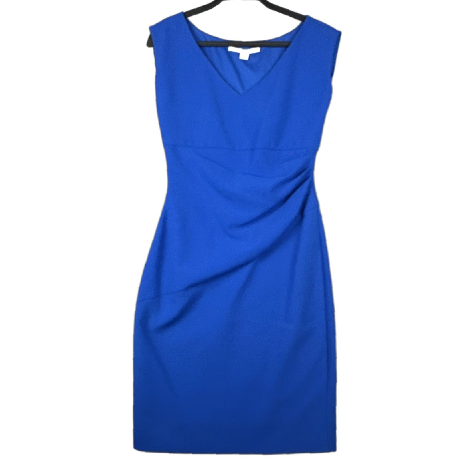 Diane von Furstenberg Diane von Furstenberg Dress Womens 8 Blue Riviera Bevin Ponte Sheath Knee Length Size M / US 6-8 / IT 42-44 - 1 Thumbnail