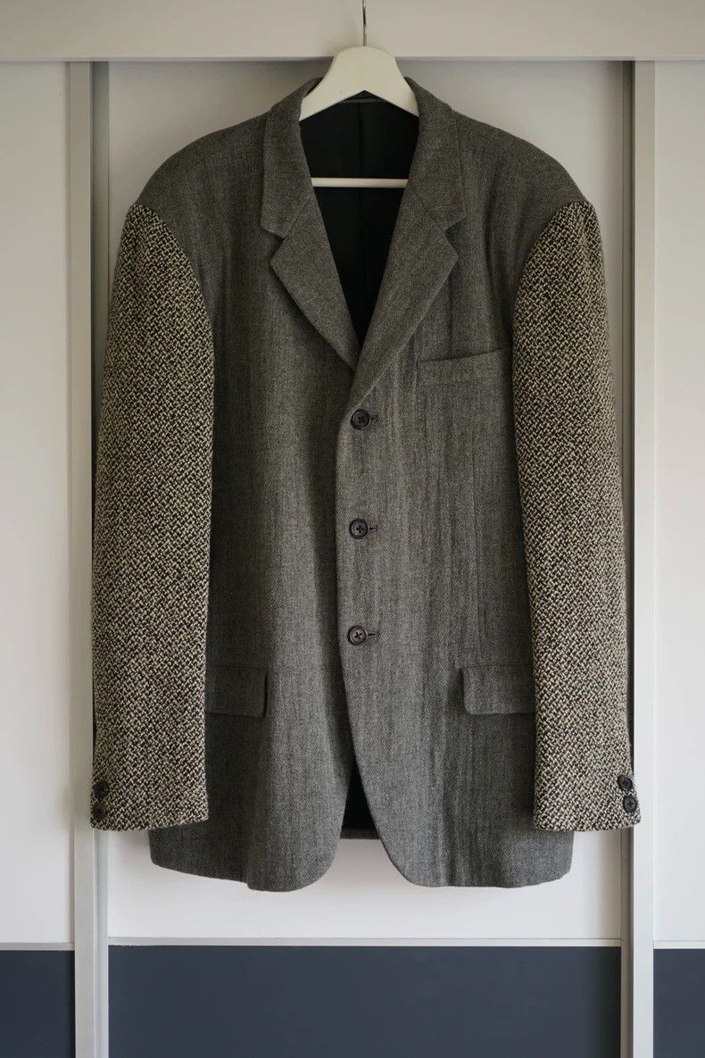 Yohji Yamamoto Yohji Yamamoto Yohji Yamamoto Gray Suit Jacket with Unique Size US S / EU 44-46 / 1 - 1 Thumbnail