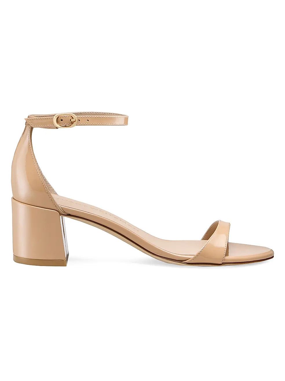 Stuart Weitzman os11x0126 Nudist 50mm Patent Leather Sandals in Beige Size US 11 / IT 41 - 1 Thumbnail