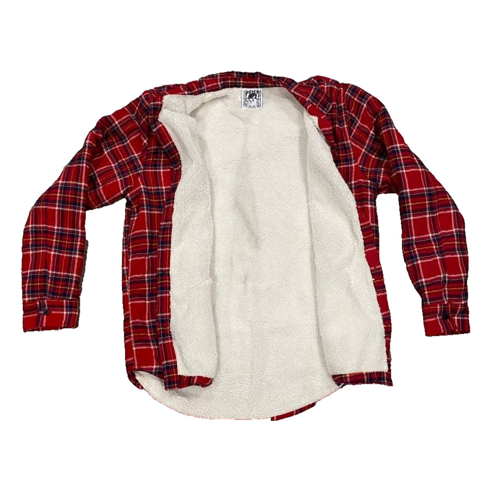 Other PUNK LA Anarchy Red Flannel Field Sherpa Lined Jacket sz L Size US L / EU 52-54 / 3 - 4 Thumbnail