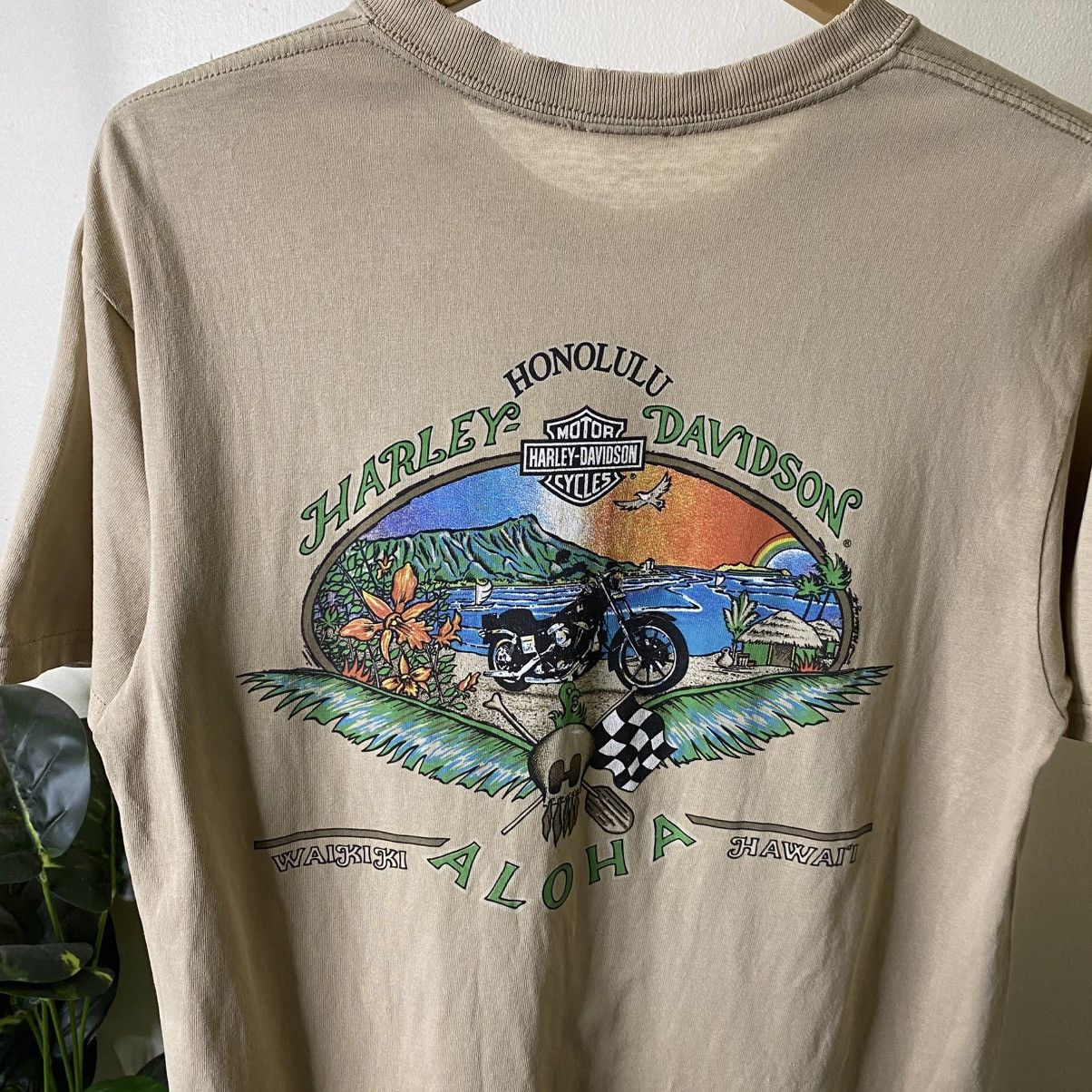 Harley Davidson Vintage 2000s Harley Davidson Aloha Hawaii Bikers Motorcycle Size US M / EU 48-50 / 2 - 2 Thumbnail
