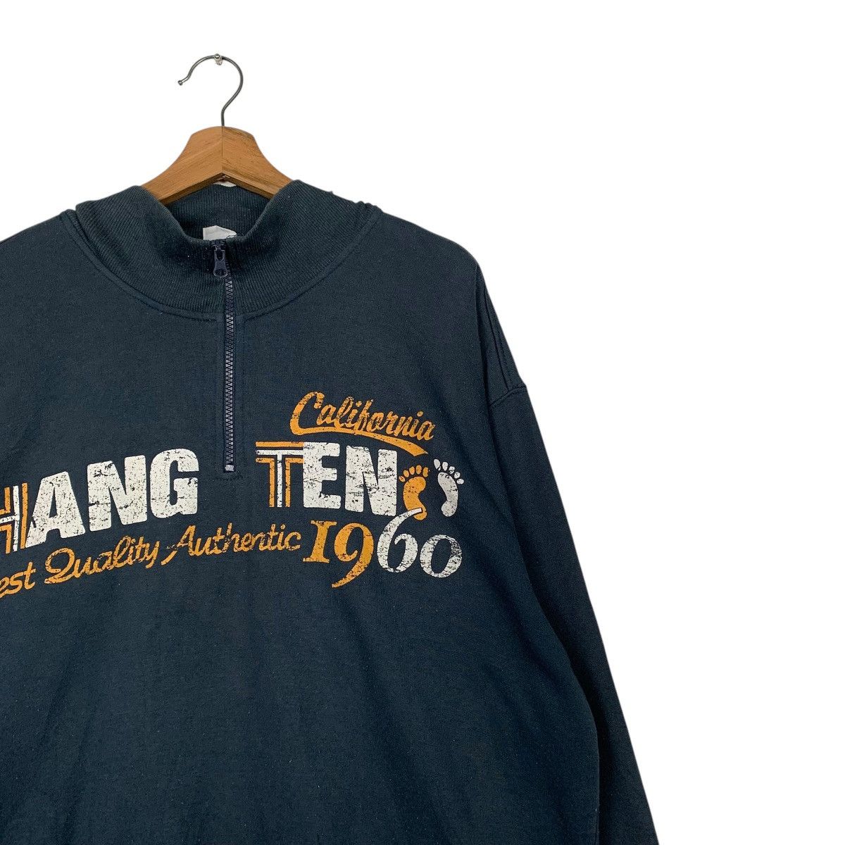 Hang Ten Hang Ten Quarter Zipper Big Logo Sweater Size US L / EU 52-54 / 3 - 5 Thumbnail