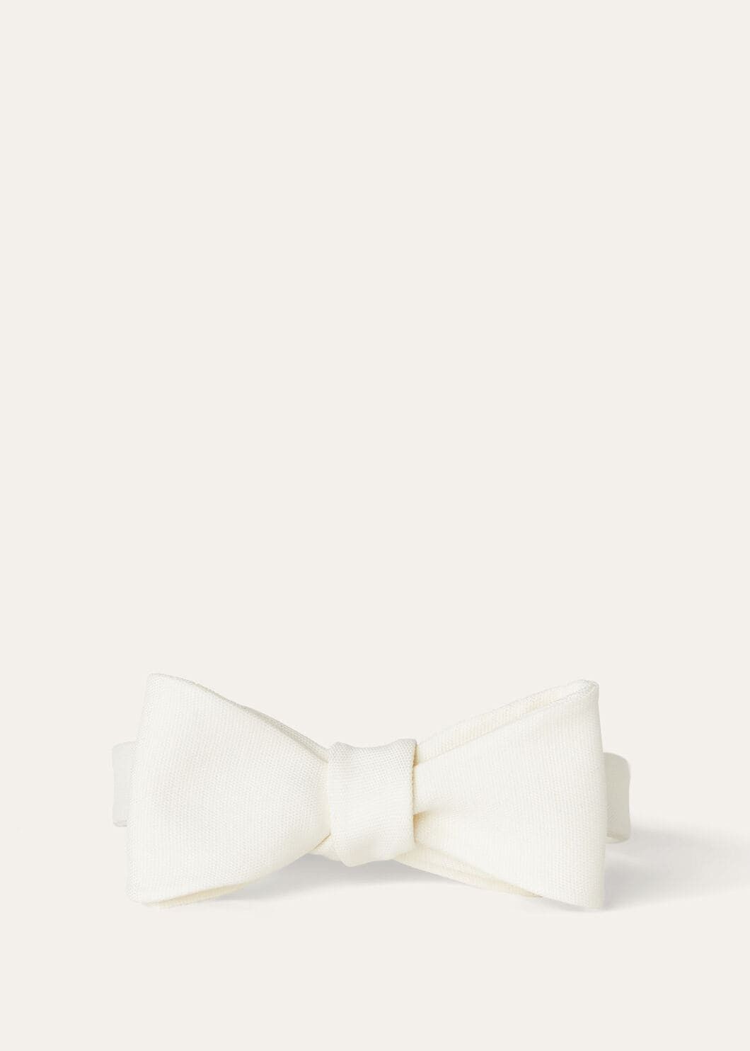 Loro Piana o1w1db10725 FA06184 Size: OS / Papillon Bow Tie in White Size ONE SIZE - 1 Thumbnail