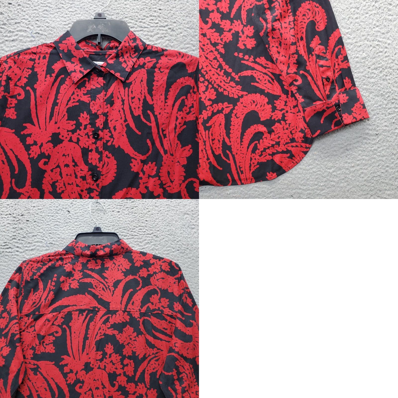 Vintage Chico's Shirt Womens US 8 Multi Paisley Non-Iron Long Sleeve Collared Button Up Size M / US 6-8 / IT 42-44 - 8 Thumbnail