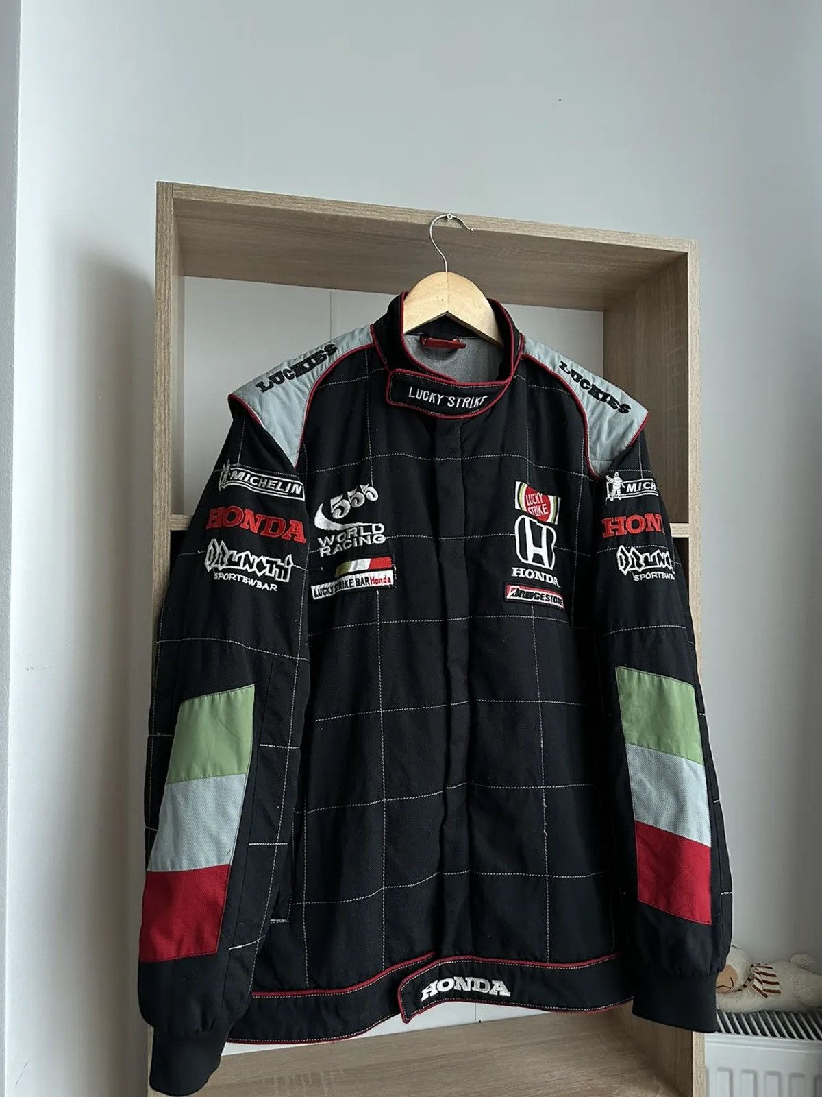 Vintage Honda Lucky Strike Racing Black Formula Uno Jacket
