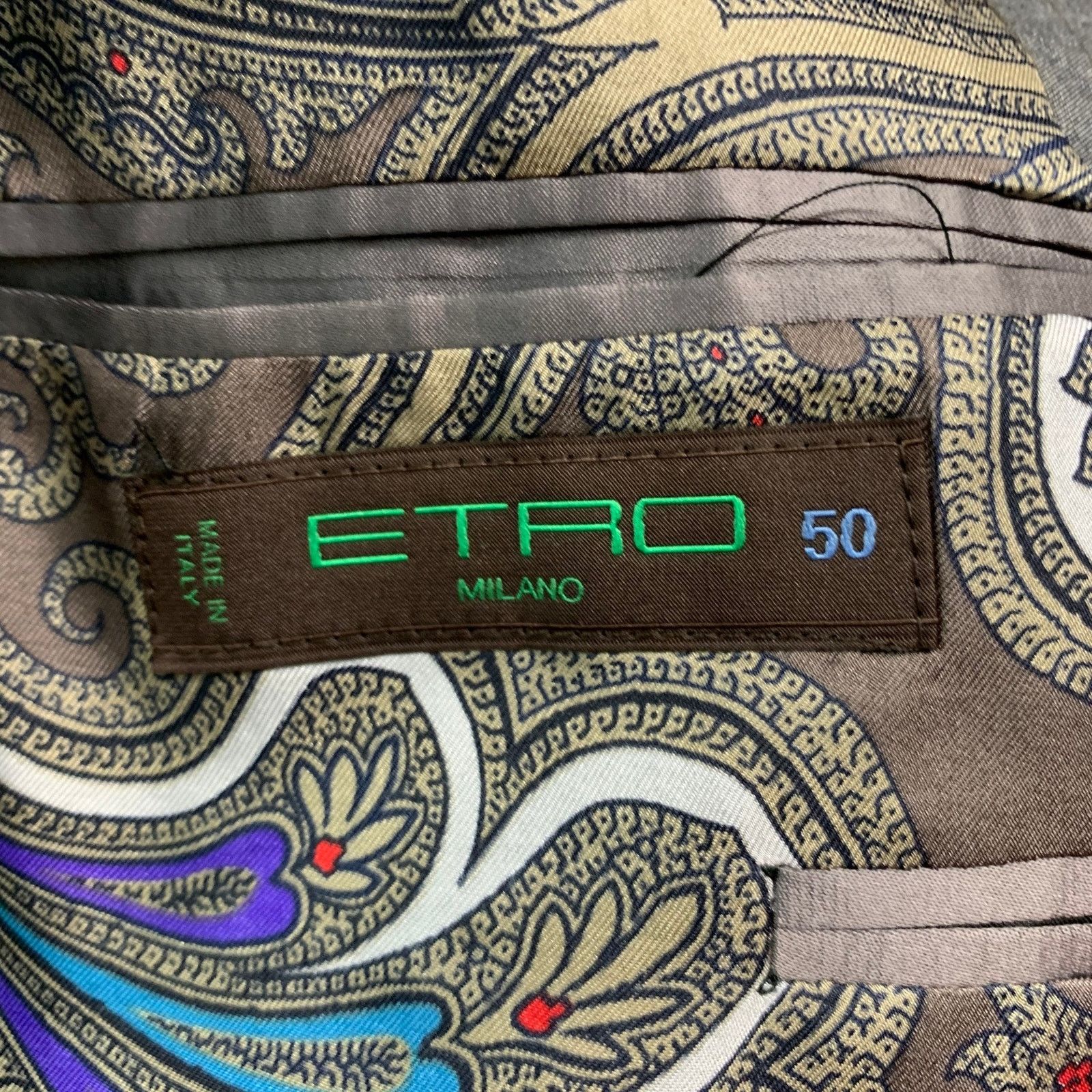 Etro Size 40 Grey Brown Stripe Cotton Single breasted Sport Coat Size 40R - 10 Thumbnail