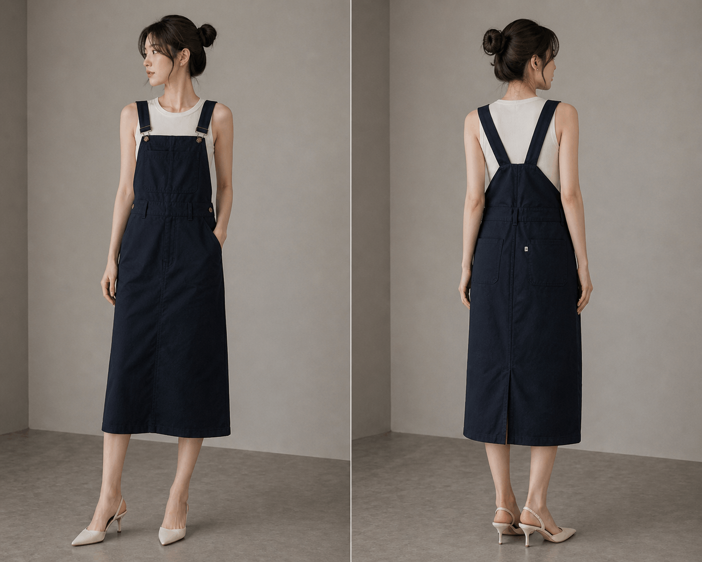 Issey Miyake 90s Issey Miyake Overall Skirt Denim Size US 34 / EU 50 - 1 Thumbnail